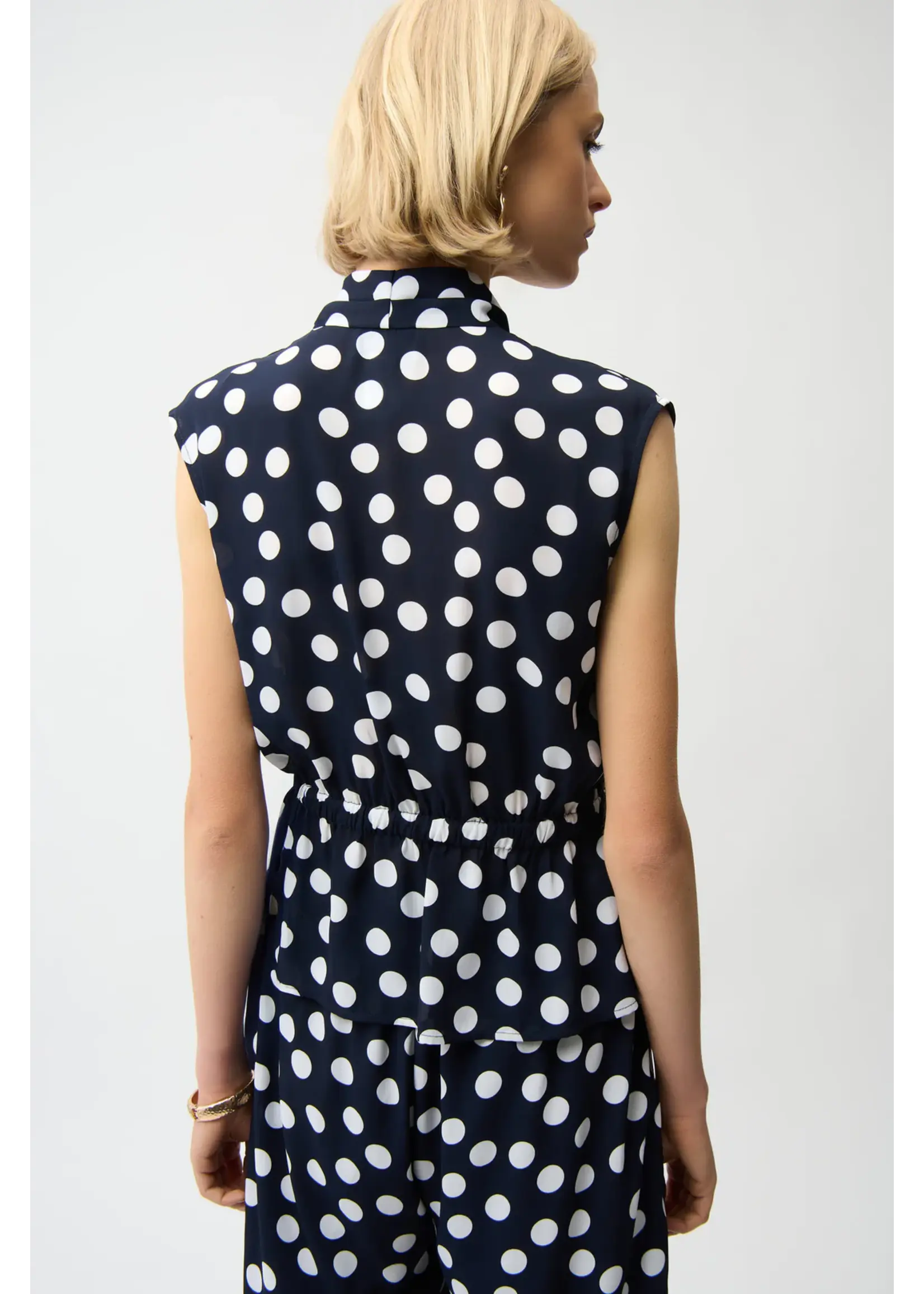 Joseph Ribkoff Joseph Ribkoff - Polka Dot V-Neck Top Style 261250