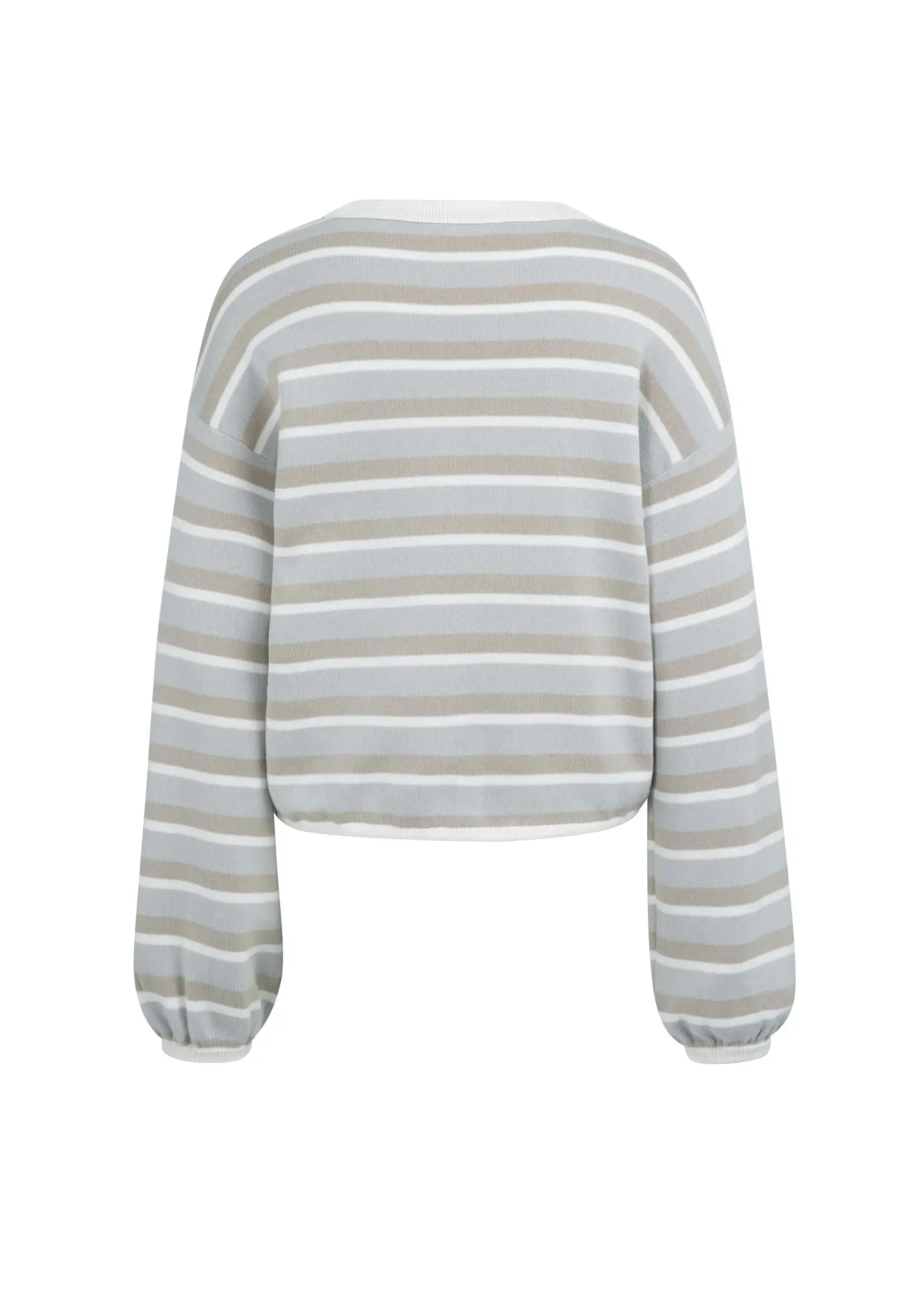 YAYA YAYA - Striped Sweater With Cord