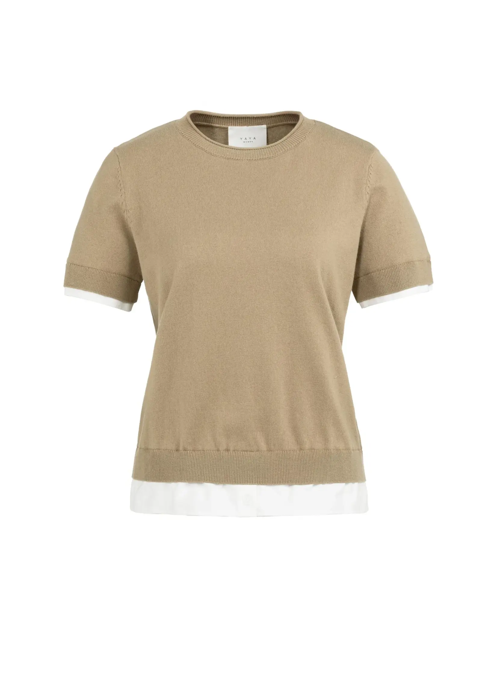 YAYA YAYA - Knitted Top With Double Hem