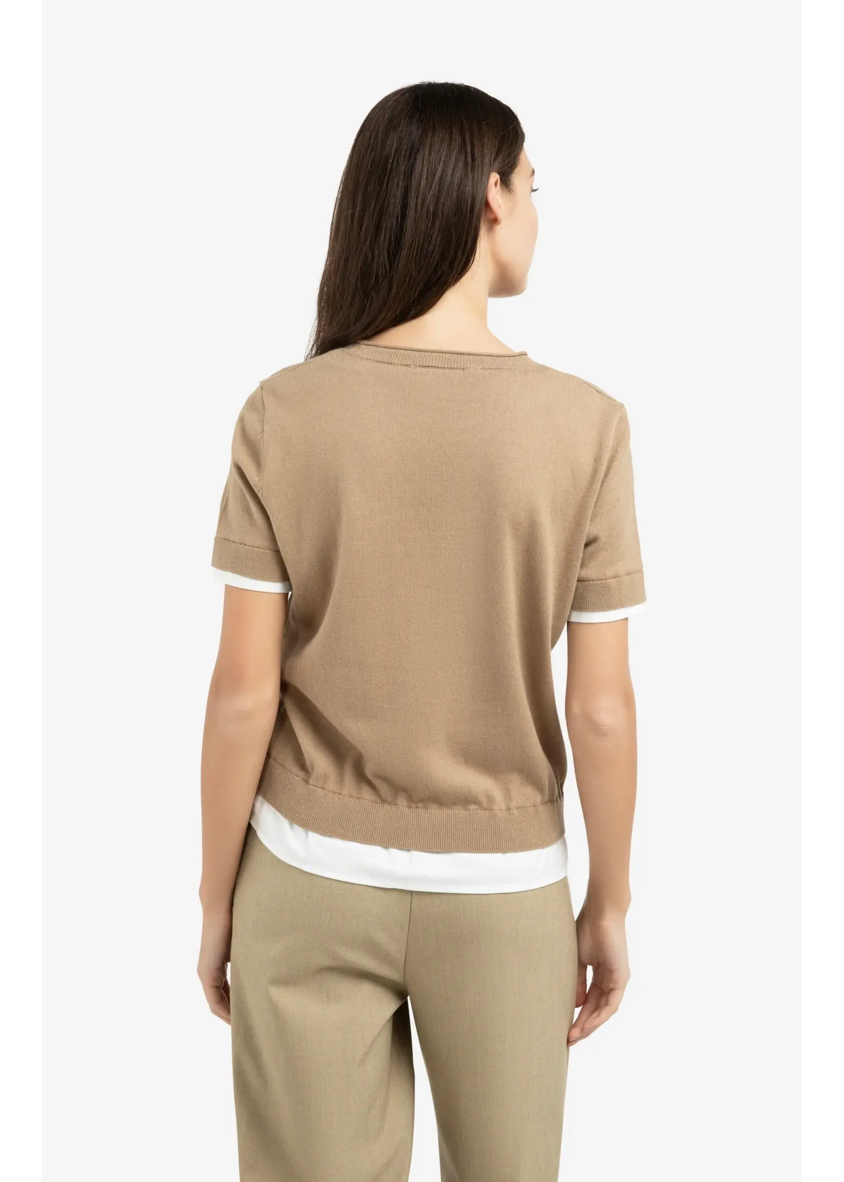 YAYA YAYA - Knitted Top With Double Hem