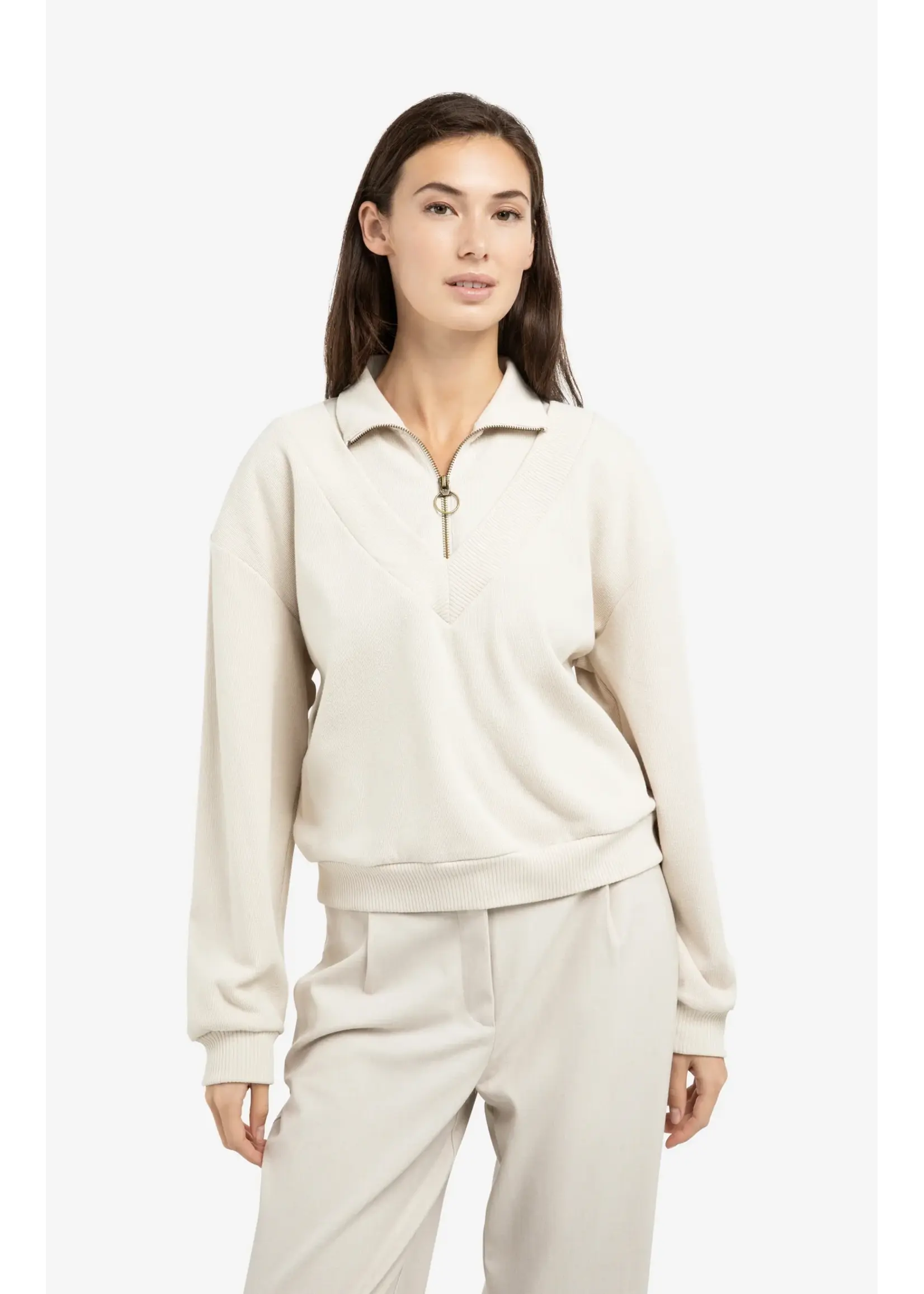 YAYA YAYA - Sweater With Double Collar