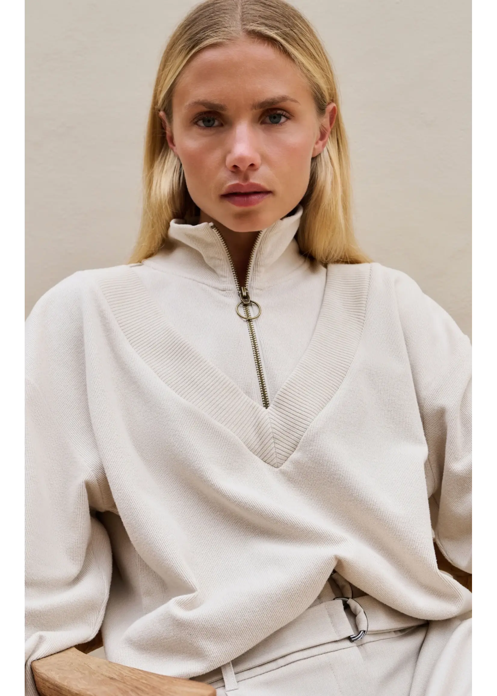 YAYA YAYA - Sweater With Double Collar