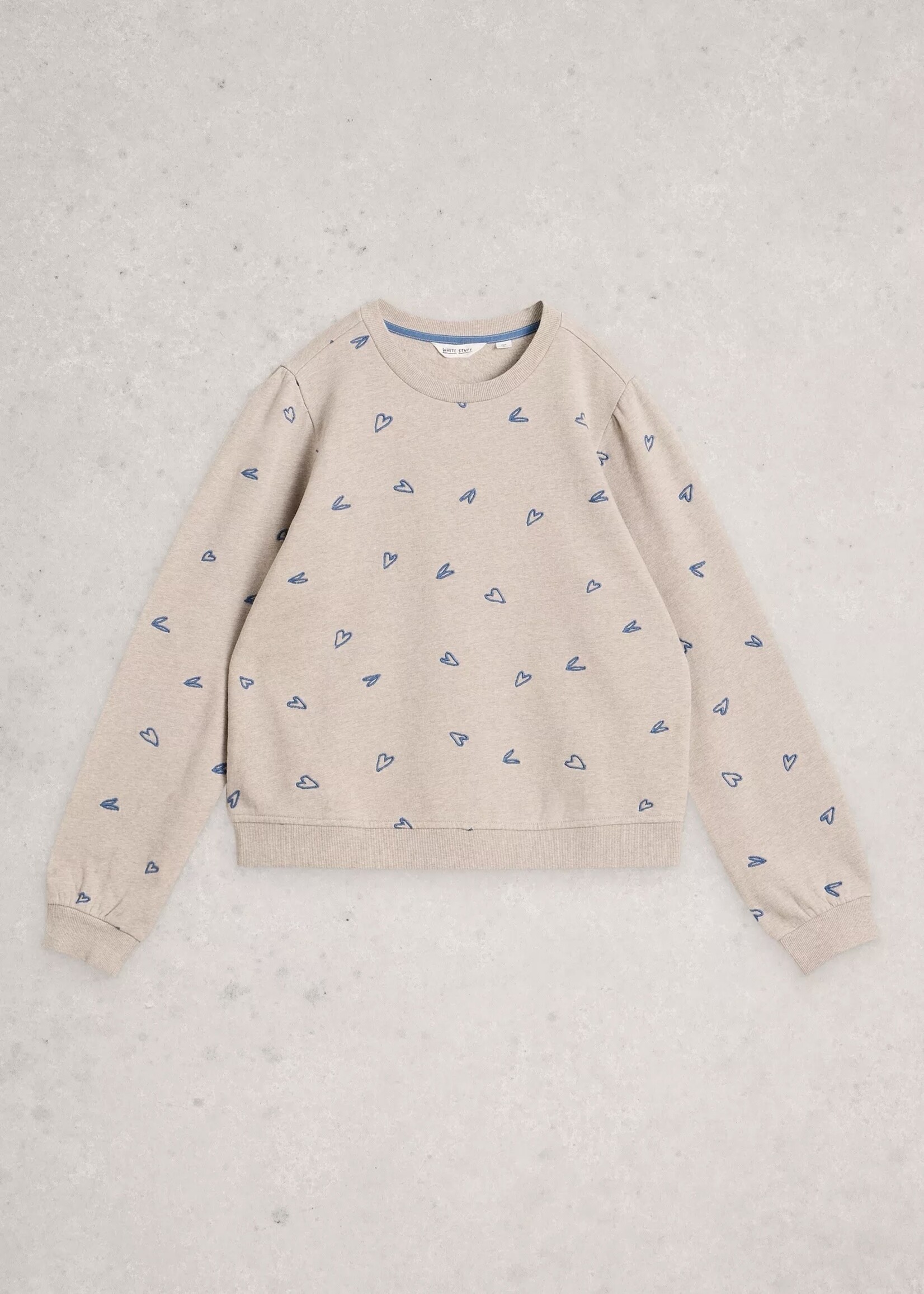 White Stuff Femme White Stuff - Heart Embroidered Sweater