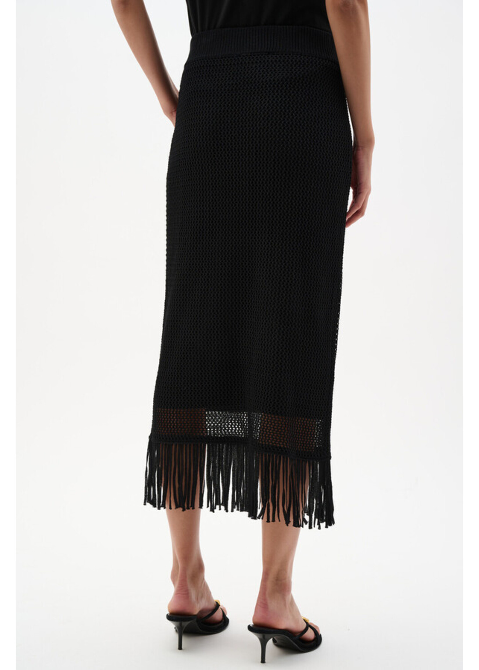 Joseph Ribkoff Joseph Ribkoff - Fringe High-Waist Midi Skirt Style 262929