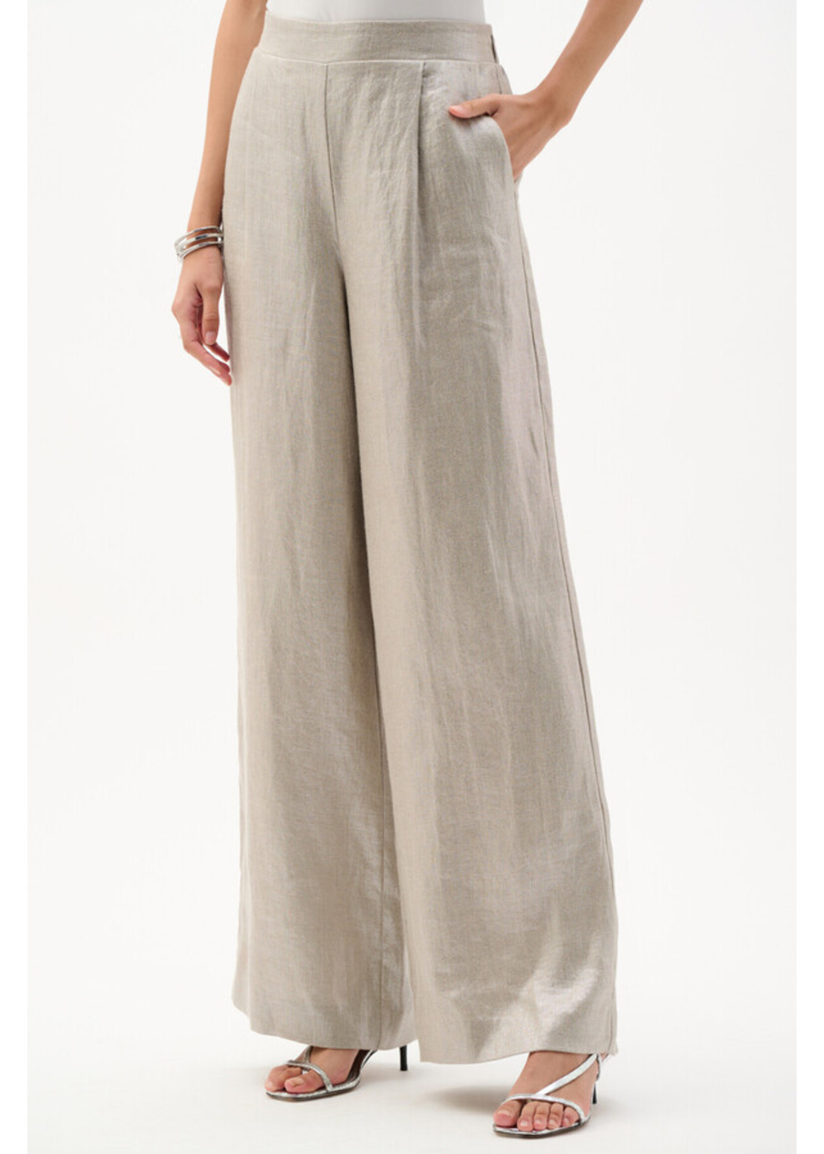 Joseph Ribkoff Joseph Ribkoff - Foiled Linen Wide Leg Pant Style 262947