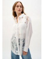 Joseph Ribkoff Joseph Ribkoff - Floral Lace Buttoned Blouse Style 262952