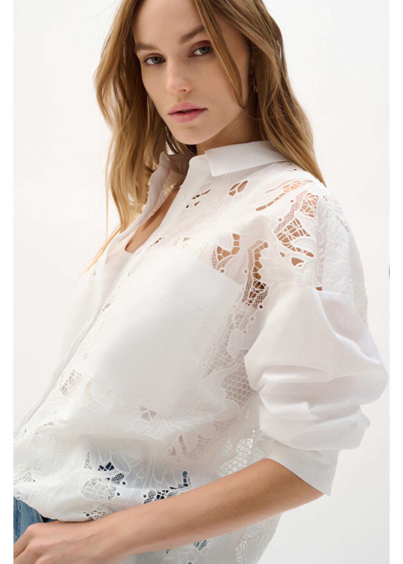 Joseph Ribkoff Joseph Ribkoff - Floral Lace Buttoned Blouse Style 262952