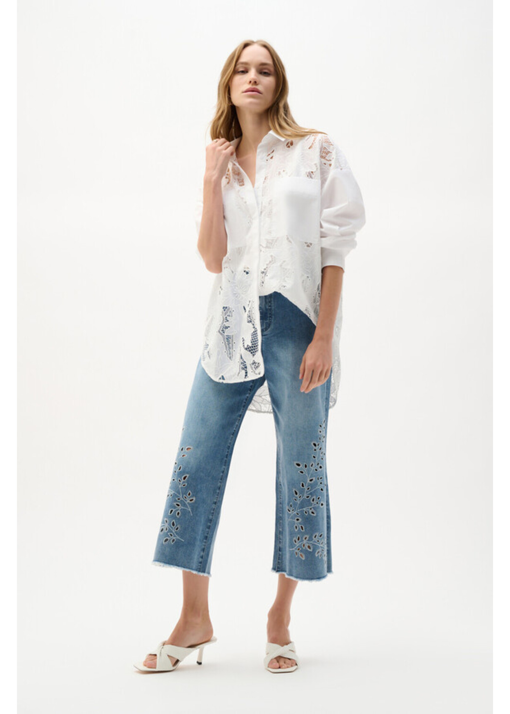 Joseph Ribkoff Joseph Ribkoff - Floral Lace Buttoned Blouse Style 262952