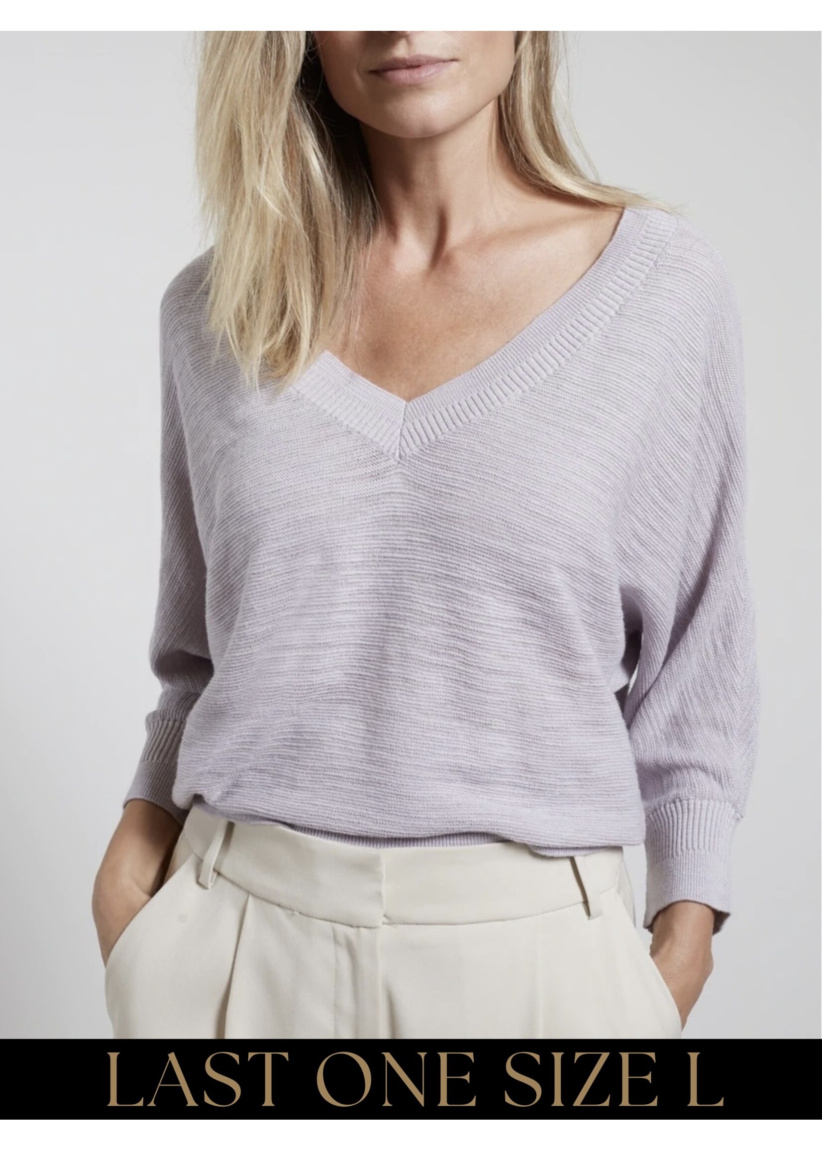 YAYA Yaya - Batwing V-neck Sweater
