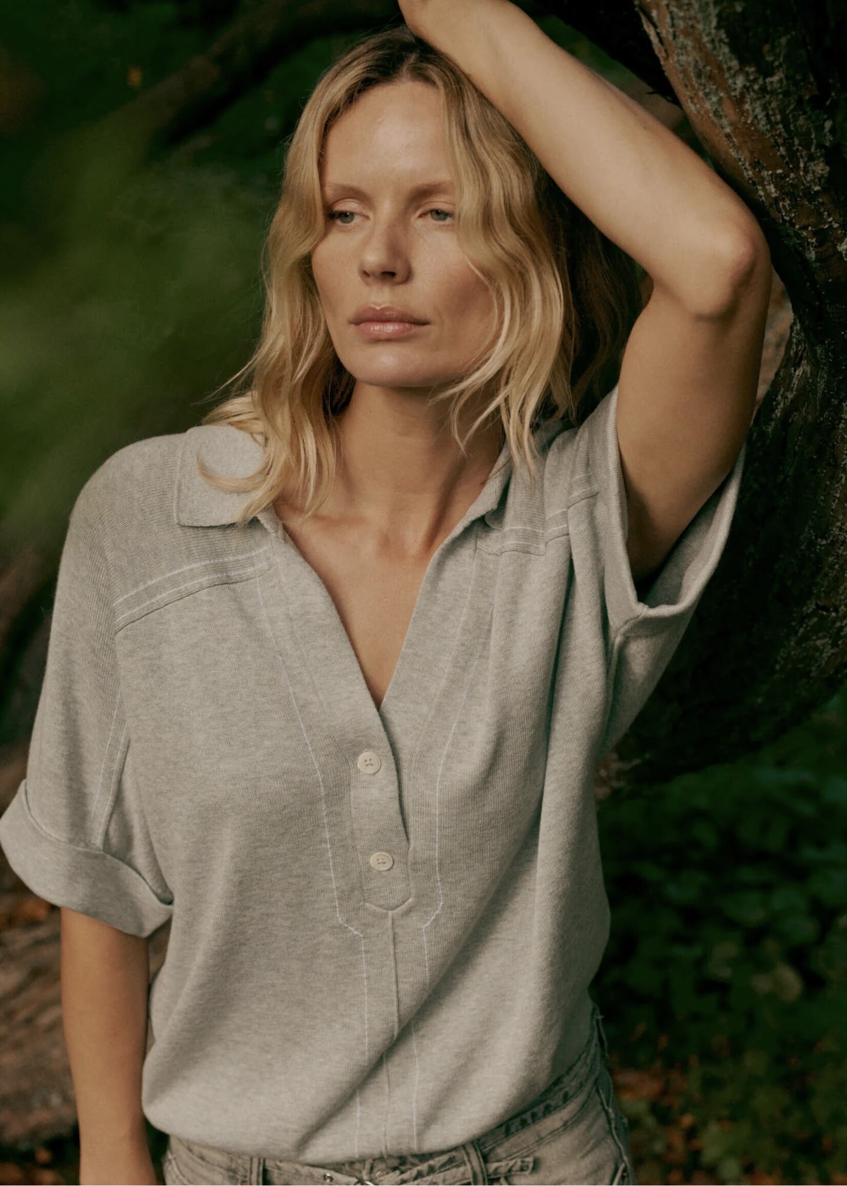 Repeat Repeat - Polo Sweater 401128