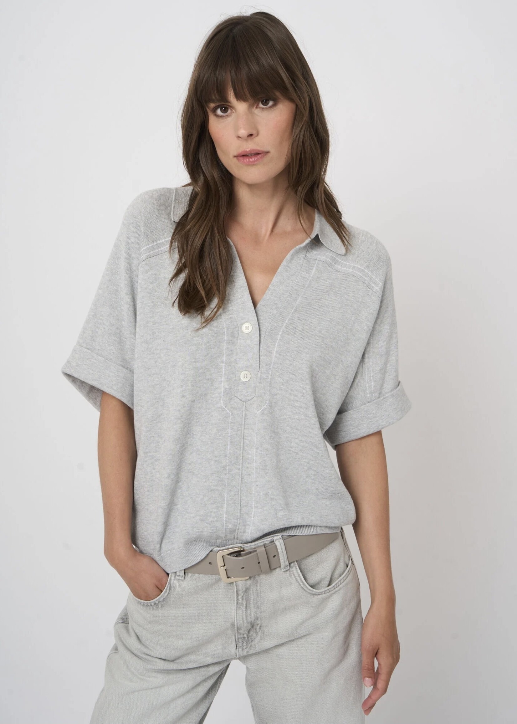 Repeat Repeat - Polo Sweater 401128