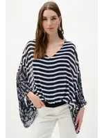 Joseph Ribkoff Joseph Ribkoff - 262188 V neck striped pullover style