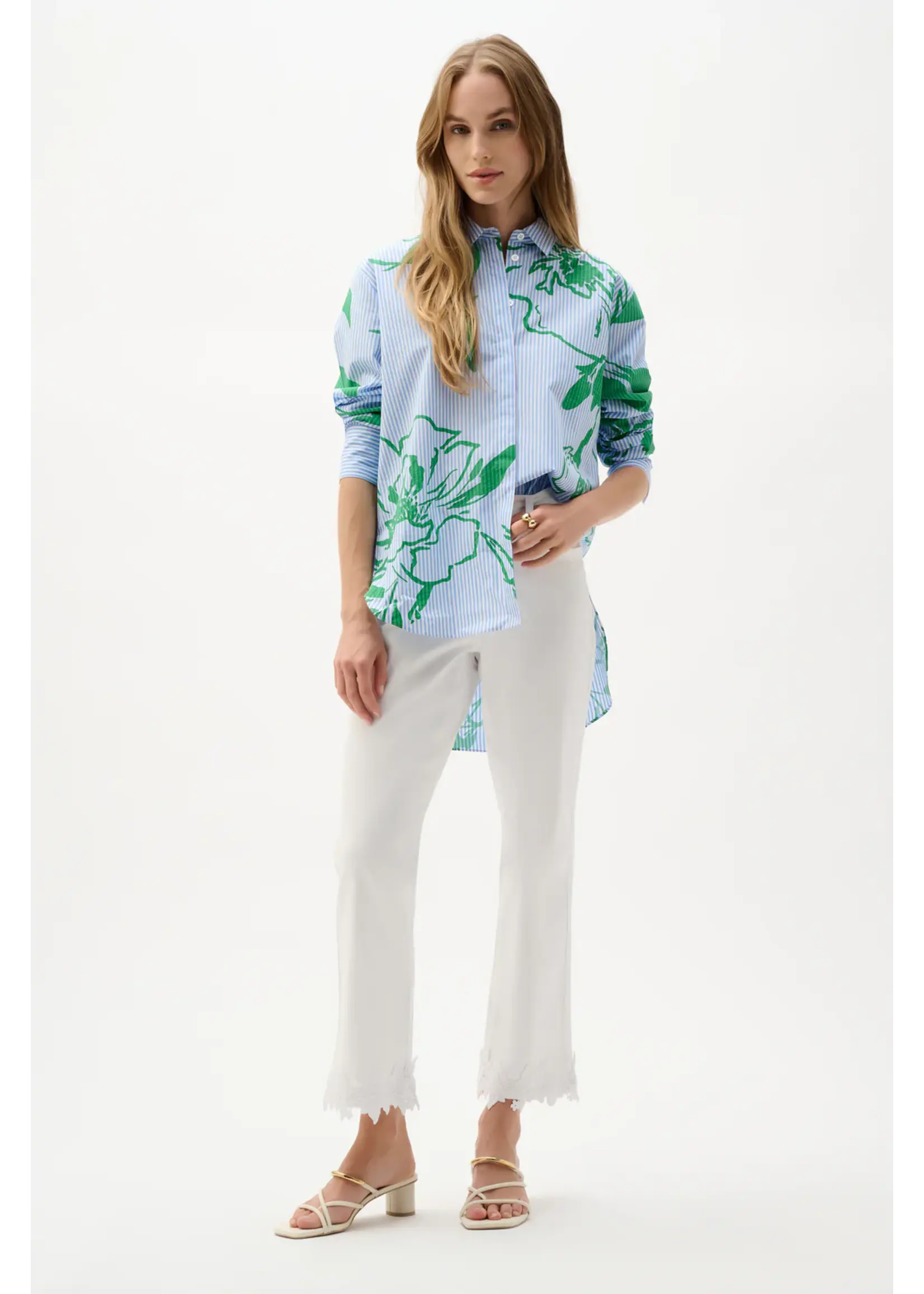 Joseph Ribkoff Joseph Ribkoff - Floral Striped Casual Shirt Style 262951