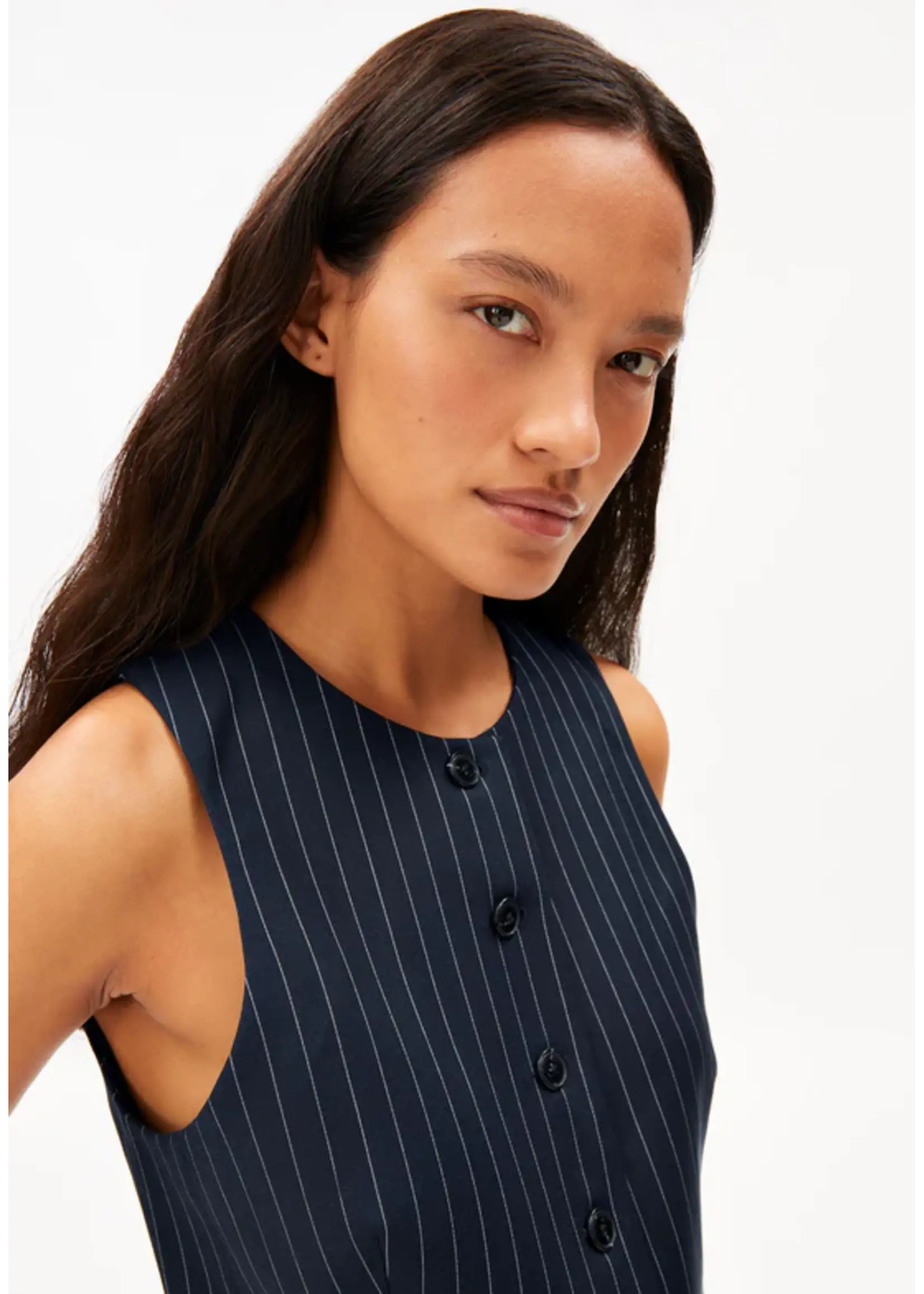 Armed Angels Femme Armed Angels - Long Pinstripe Vest