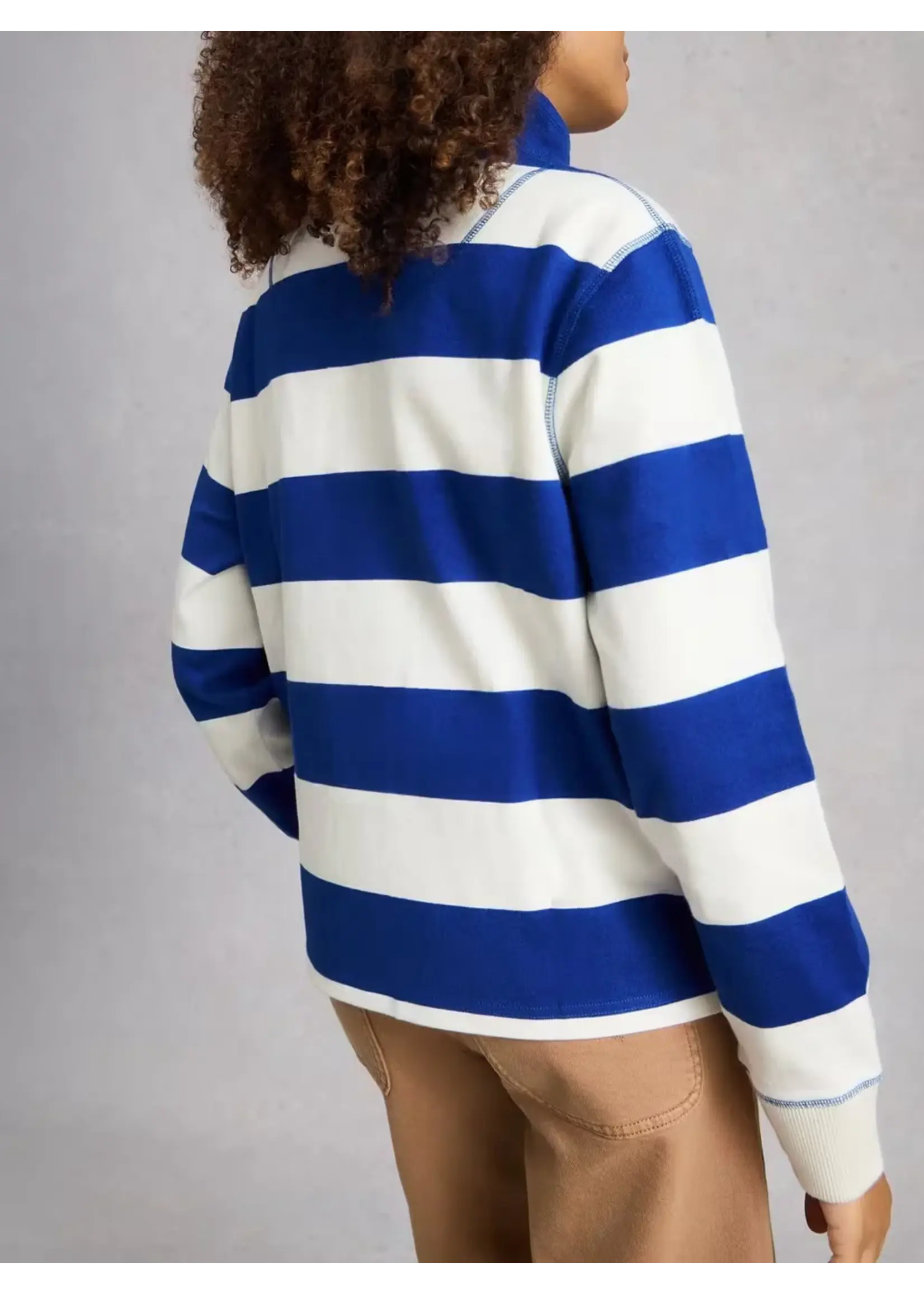 White Stuff Femme White Stuff - Bobby Button Stripe Sweat