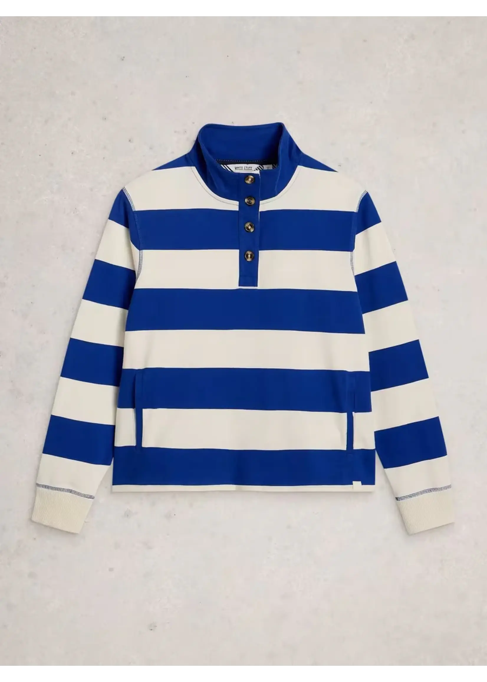 White Stuff Femme White Stuff - Bobby Button Stripe Sweat