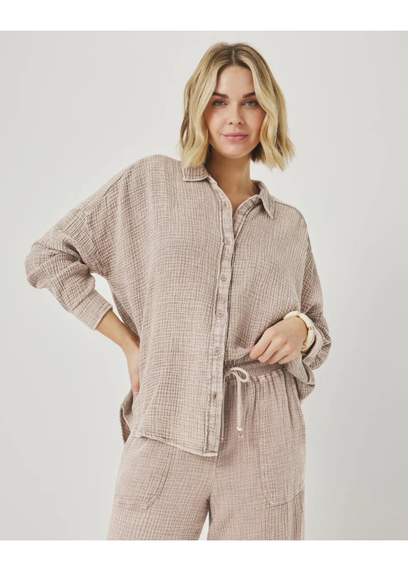 Splendid Splendid - Ava Gauze Button Down