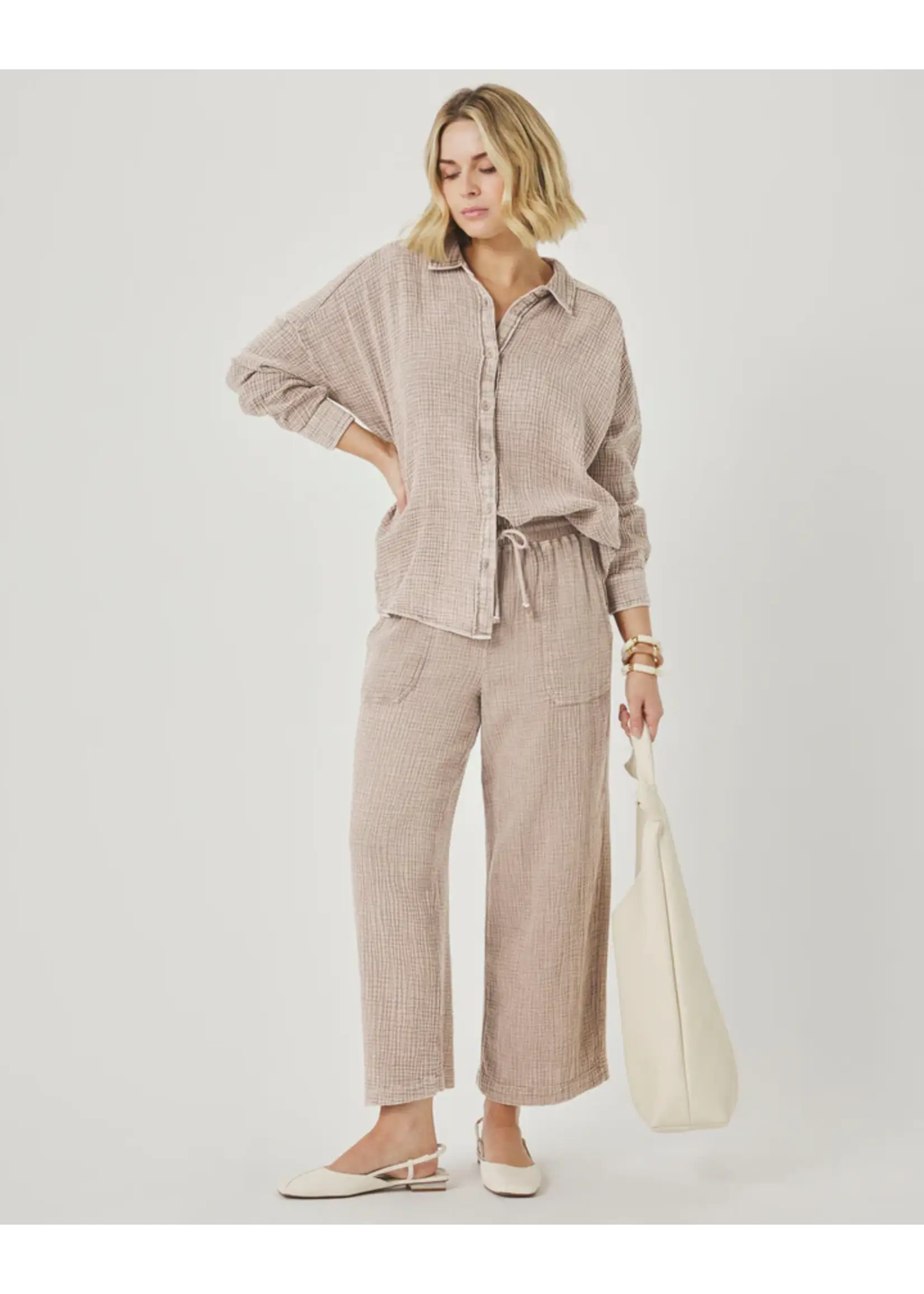 Splendid Splendid - Ava Gauze Button Down