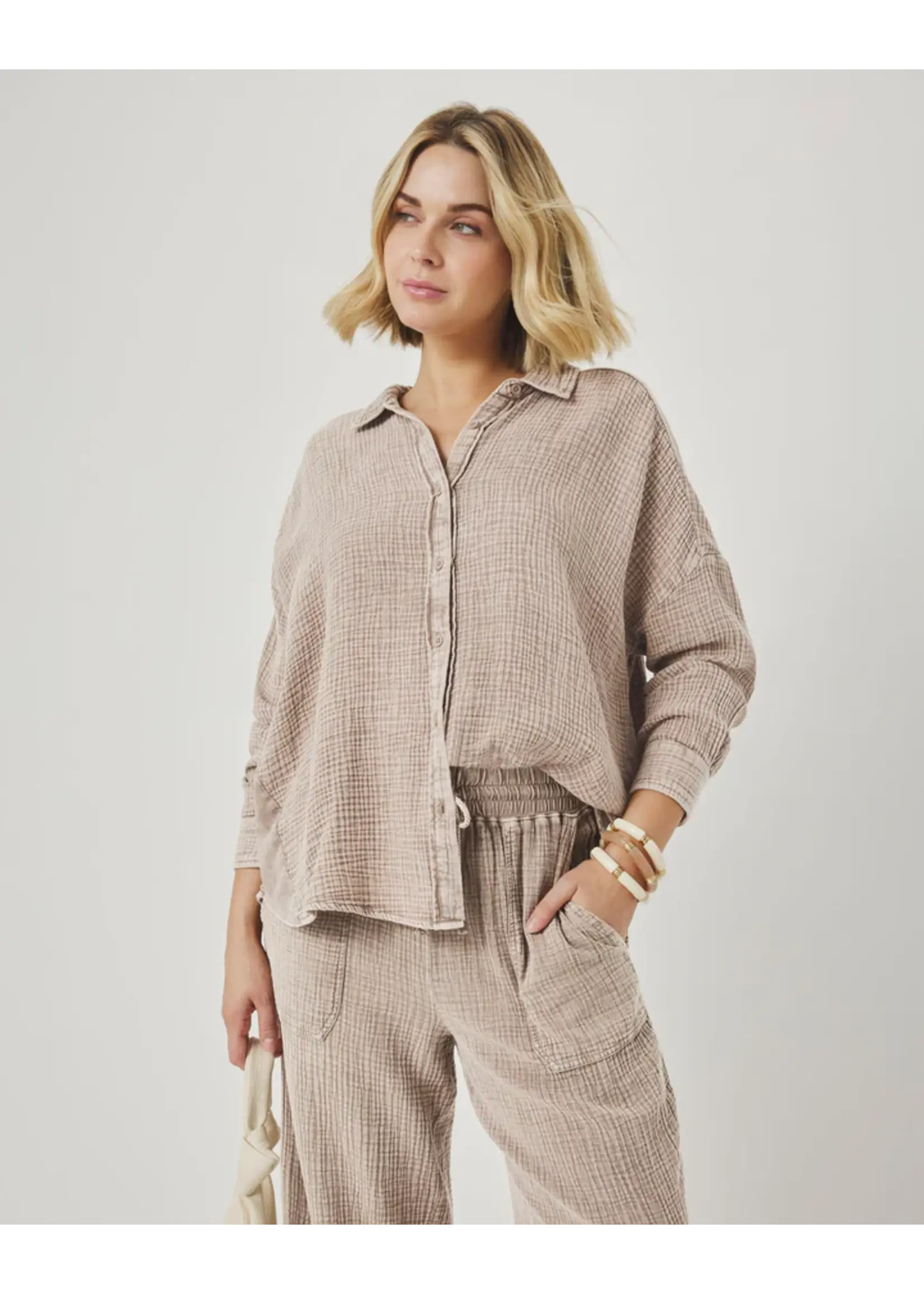 Splendid Splendid - Ava Gauze Button Down