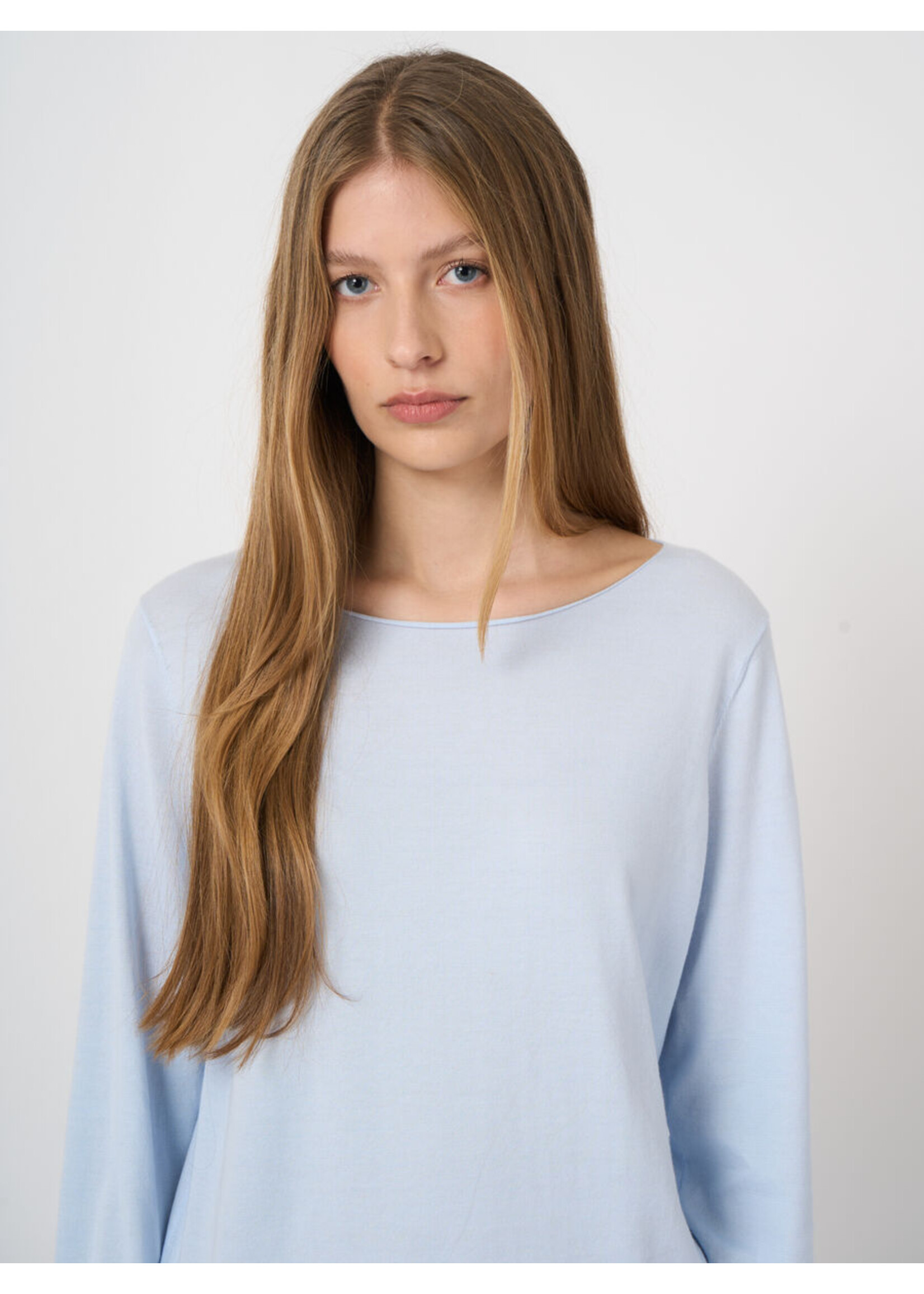 Repeat Repeat - Superfine Cotton Boat-Neck Sweater