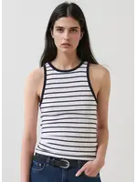 Patrick Assaraf Patrick Assaraf - Modal Cotton Stripe Rib Tank