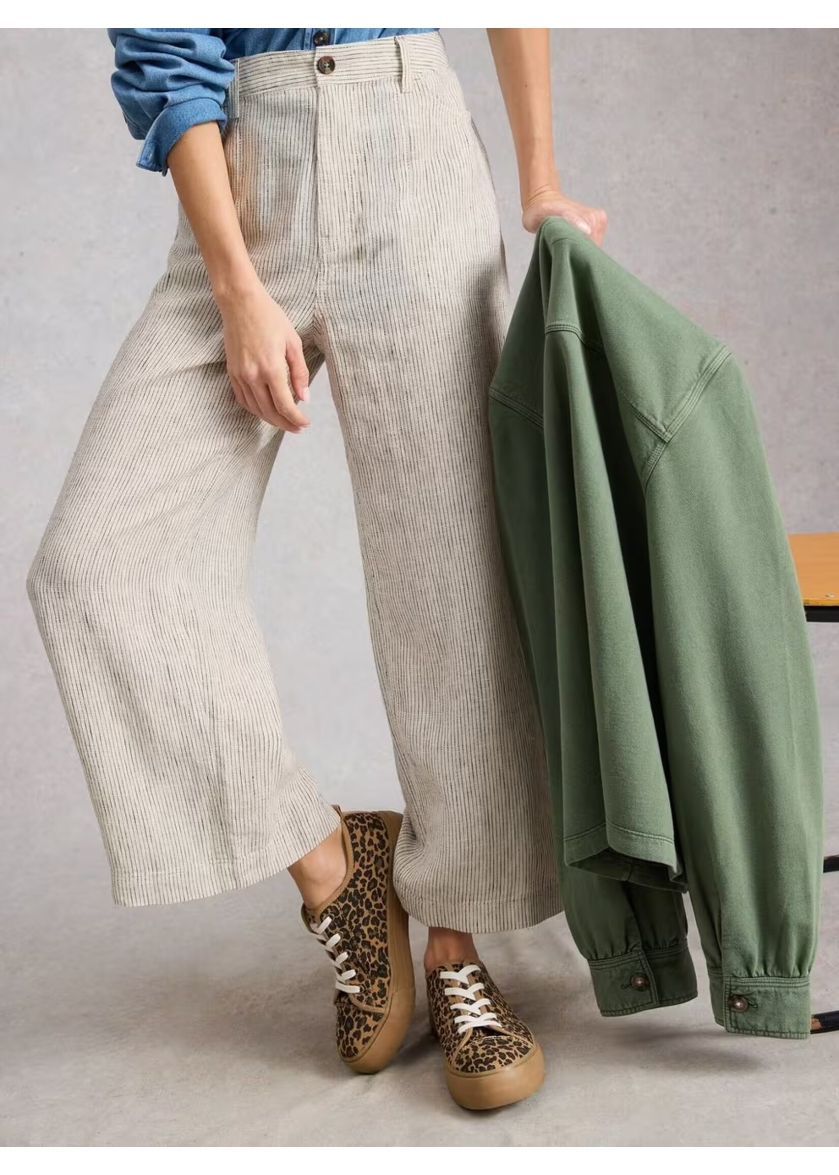 White Stuff Femme White Stuff - Tia Linen Wide Leg Crop