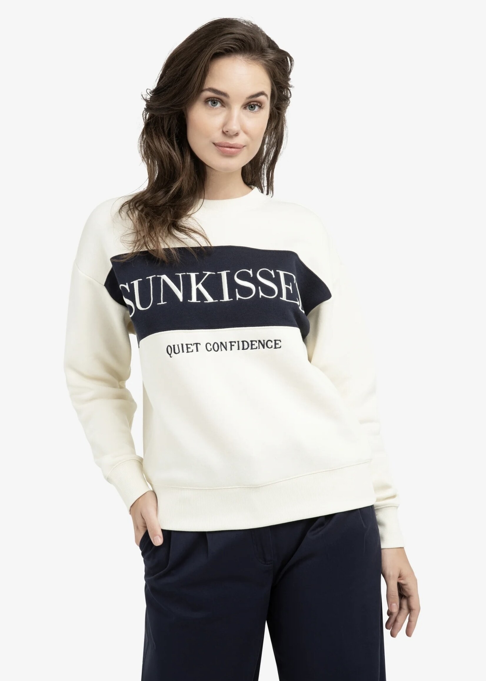 YAYA Yaya - Colorblock Sweatshirt with Art