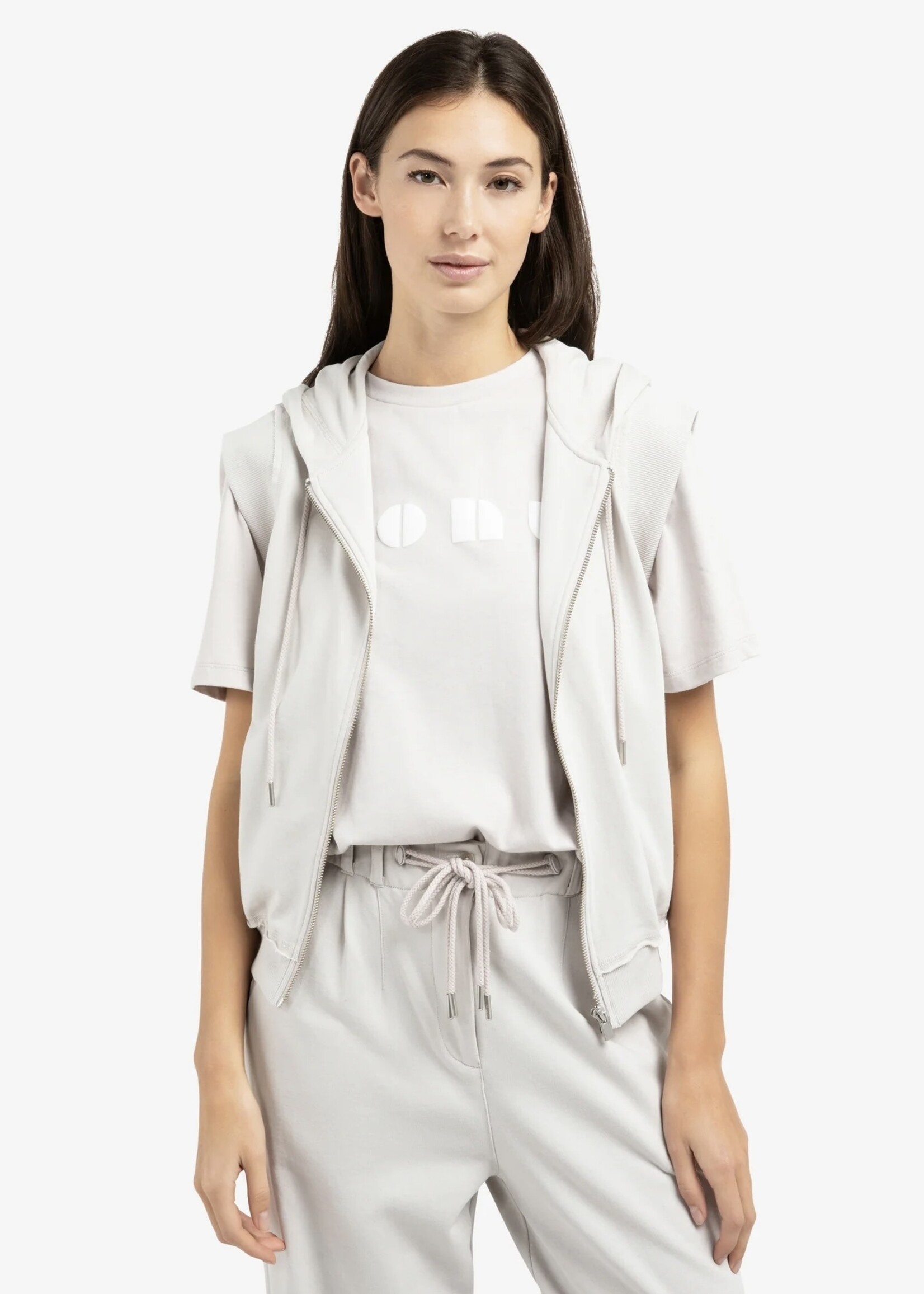 YAYA Yaya - Sleeveless Hoodie with Cords