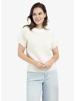 YAYA Yaya - Knitted Top with Woven Shoulder Details