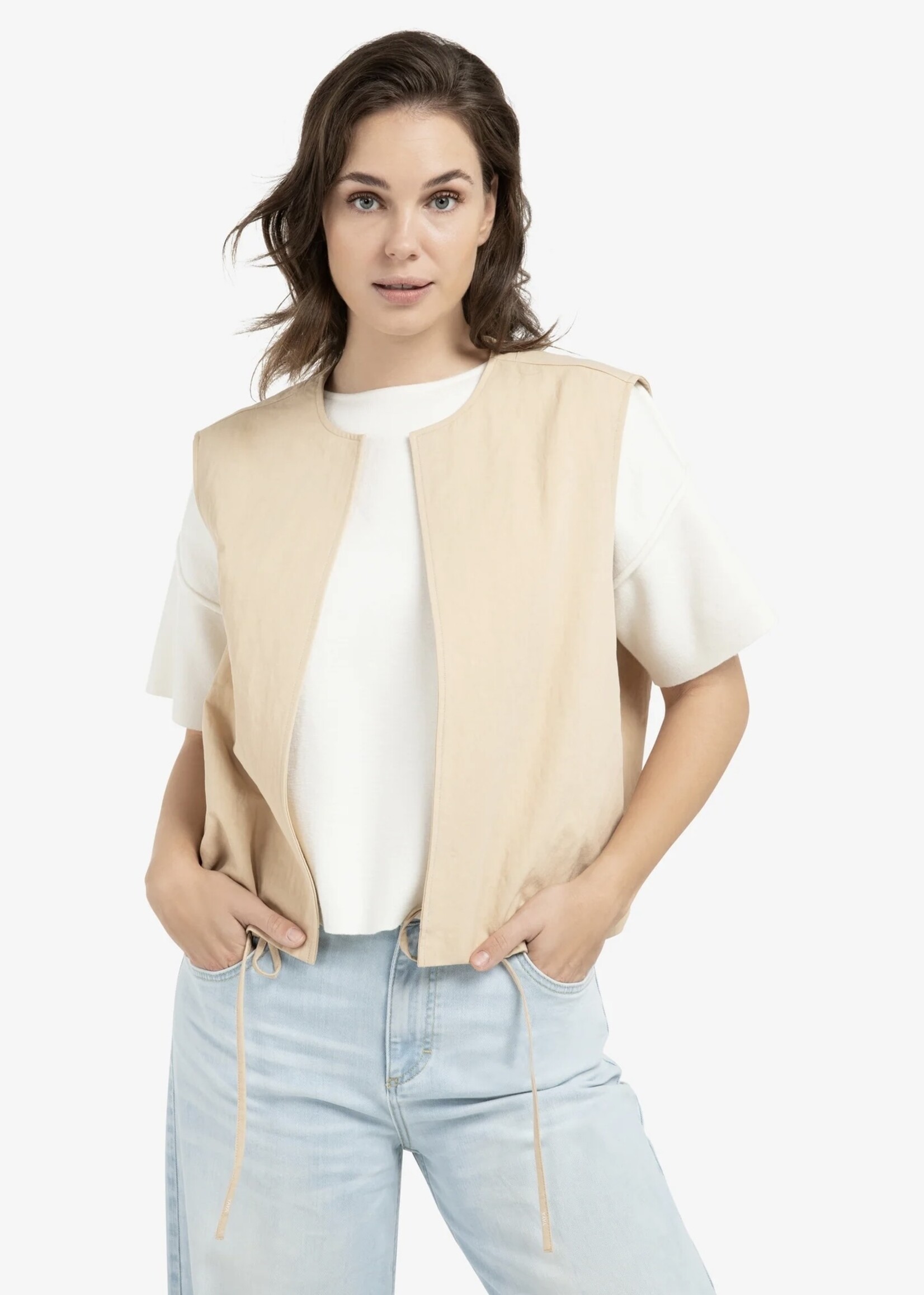 YAYA Yaya - Woven Oversized Sleeveless Summer Vest