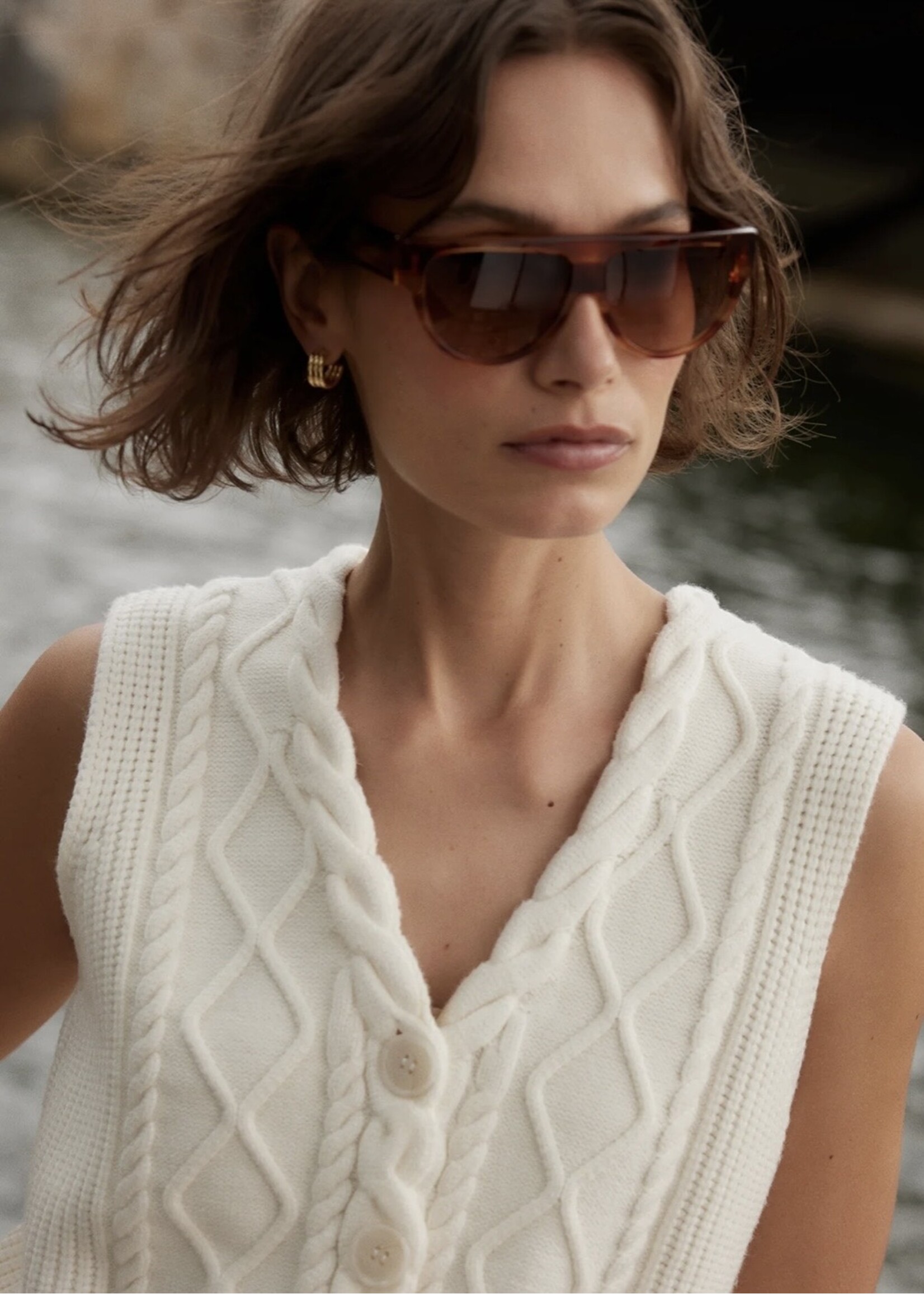 Varley Varley - Tatyana Cable Knit Vest