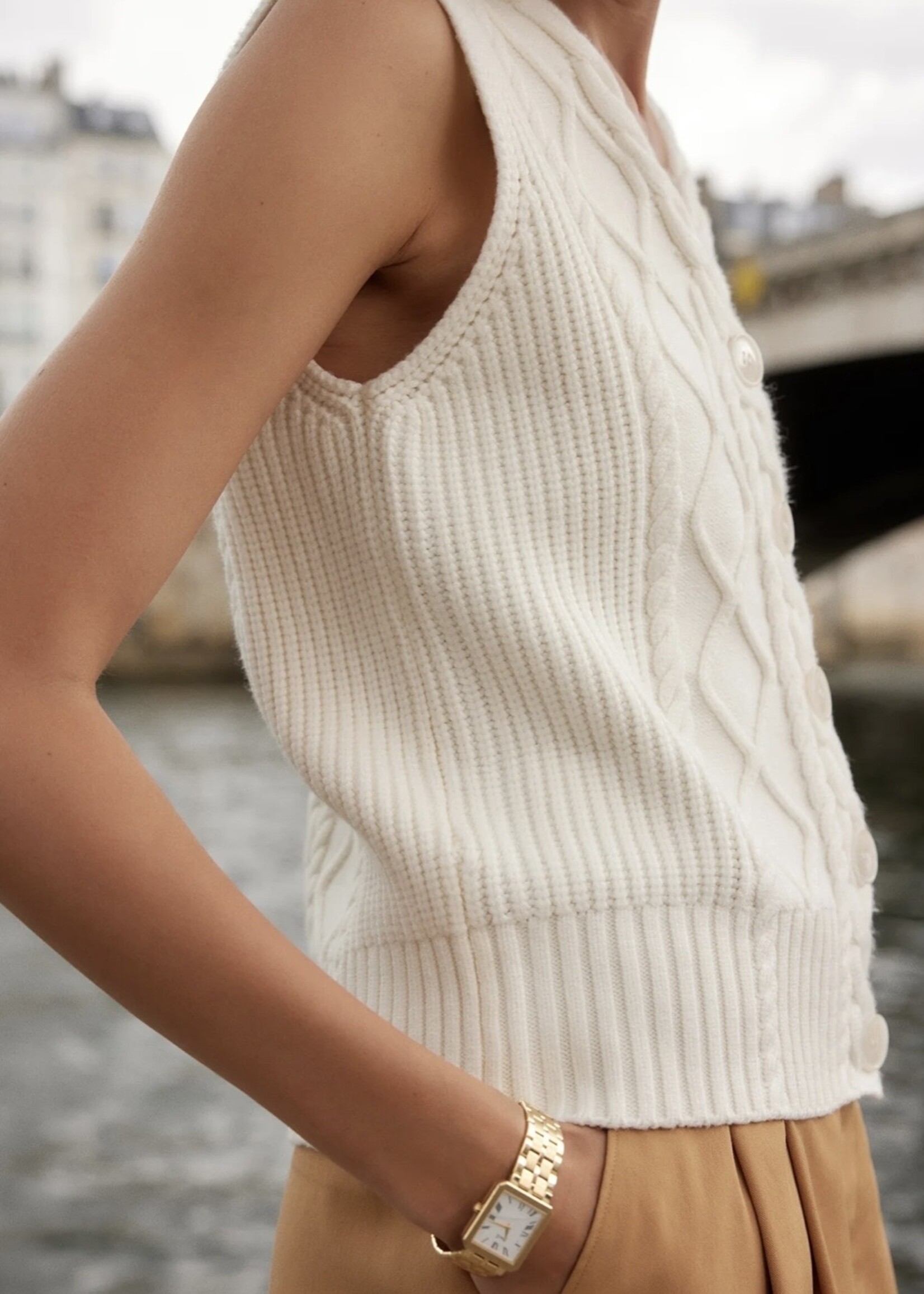 Varley Varley - Tatyana Cable Knit Vest