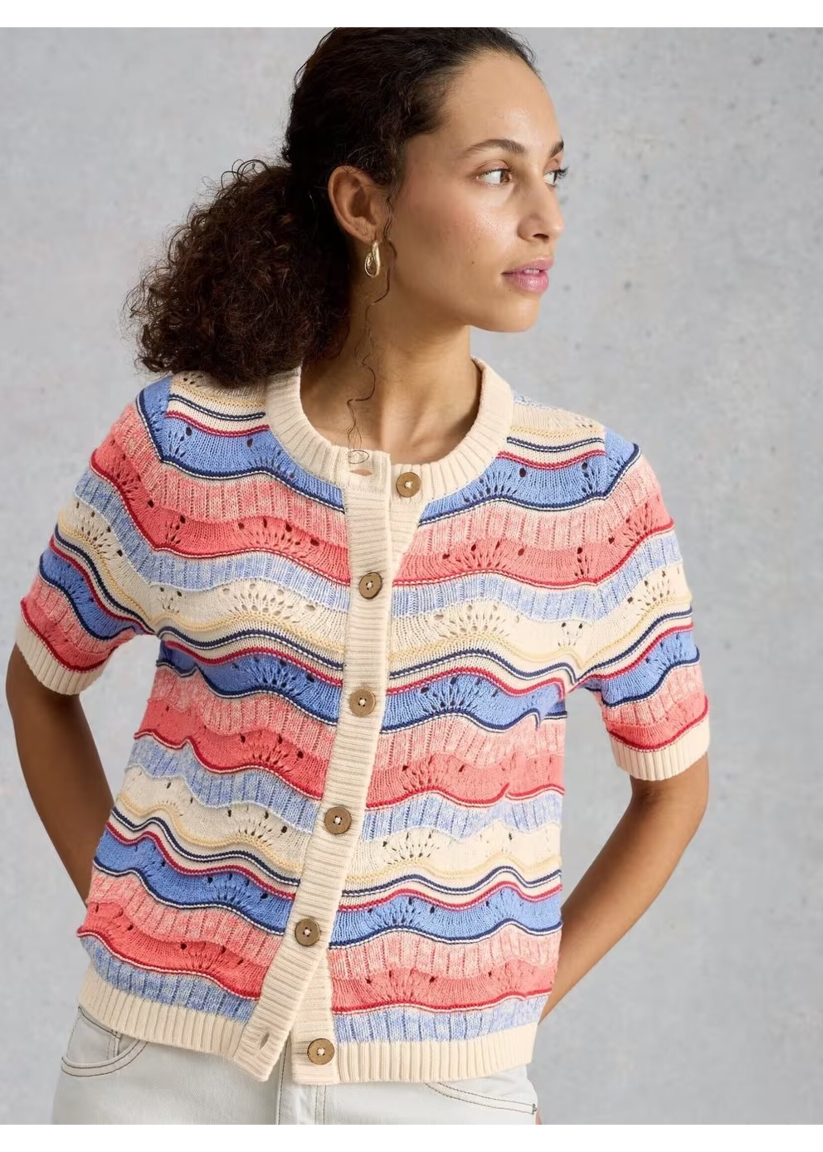 White Stuff Femme White Stuff - Isabella Wavy Cardi