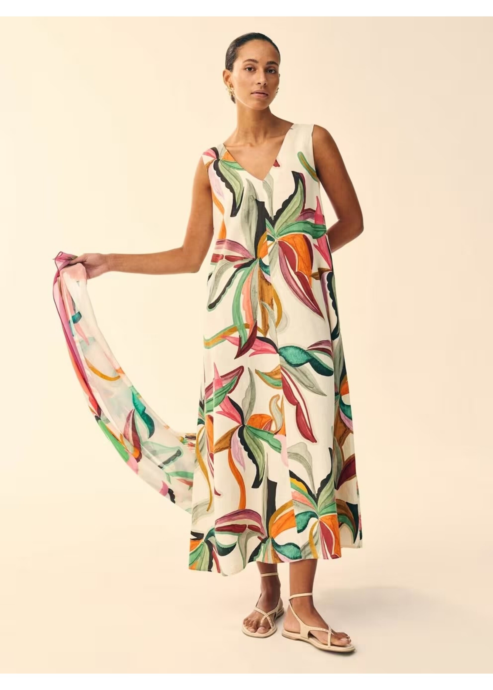 White Stuff Femme White Stuff - Poppy Linen Blend Maxi Dress