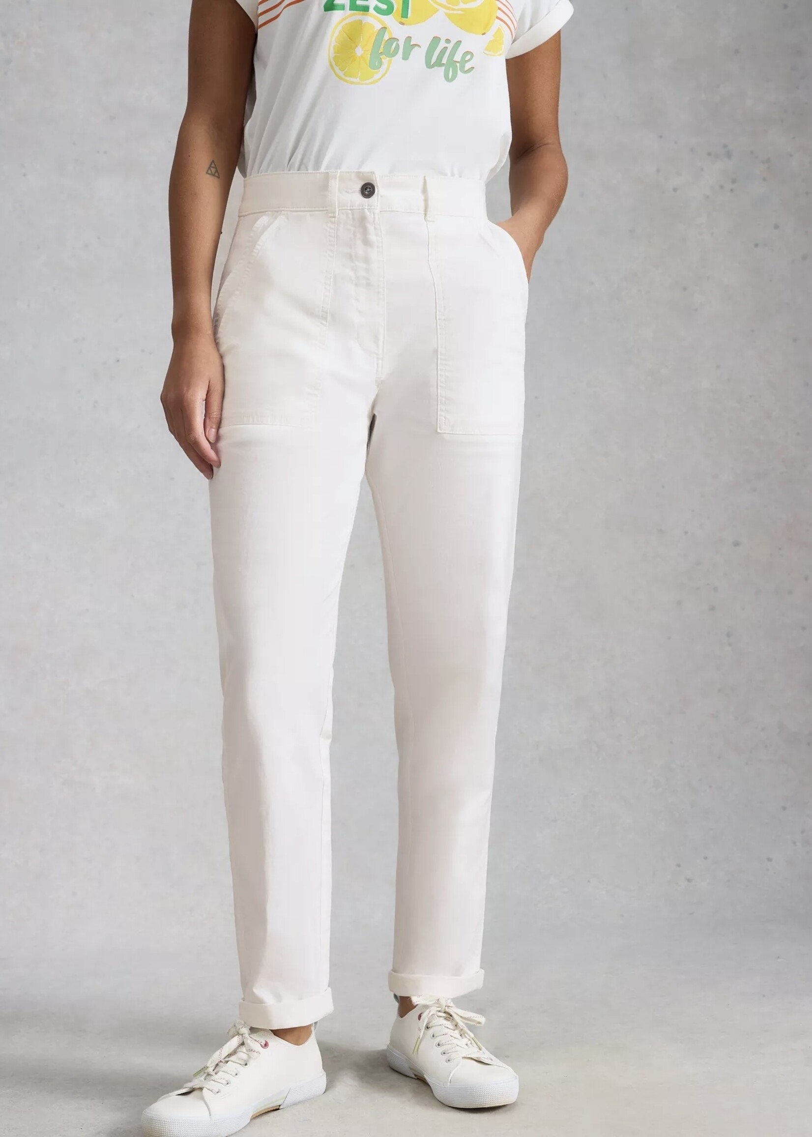White Stuff Femme White Stuff - Twister Chino Trouser Ankle Length