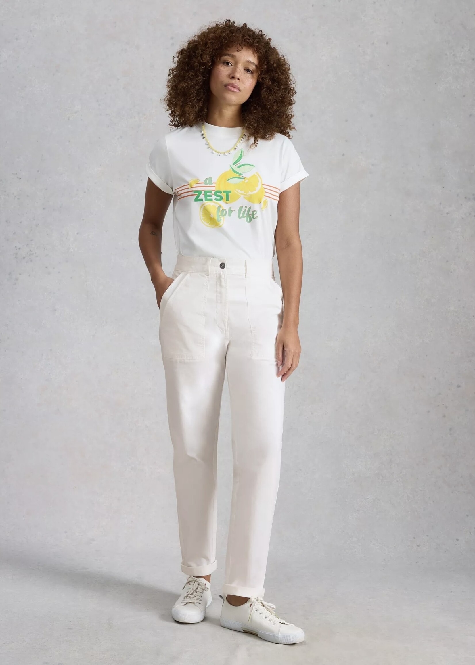 White Stuff Femme White Stuff - Twister Chino Trouser Ankle Length