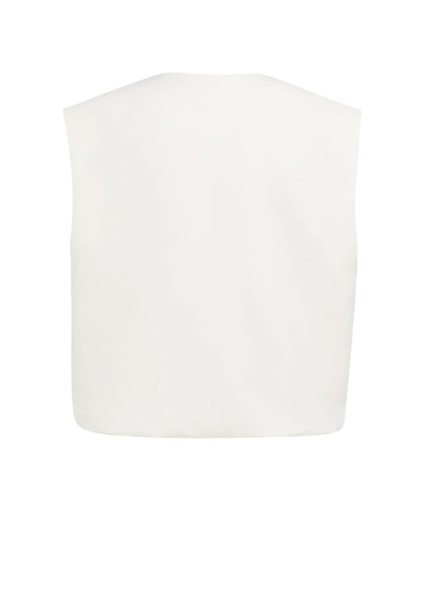 YAYA Yaya - Sleeveless woven jacket with balloon shaped bottom hem