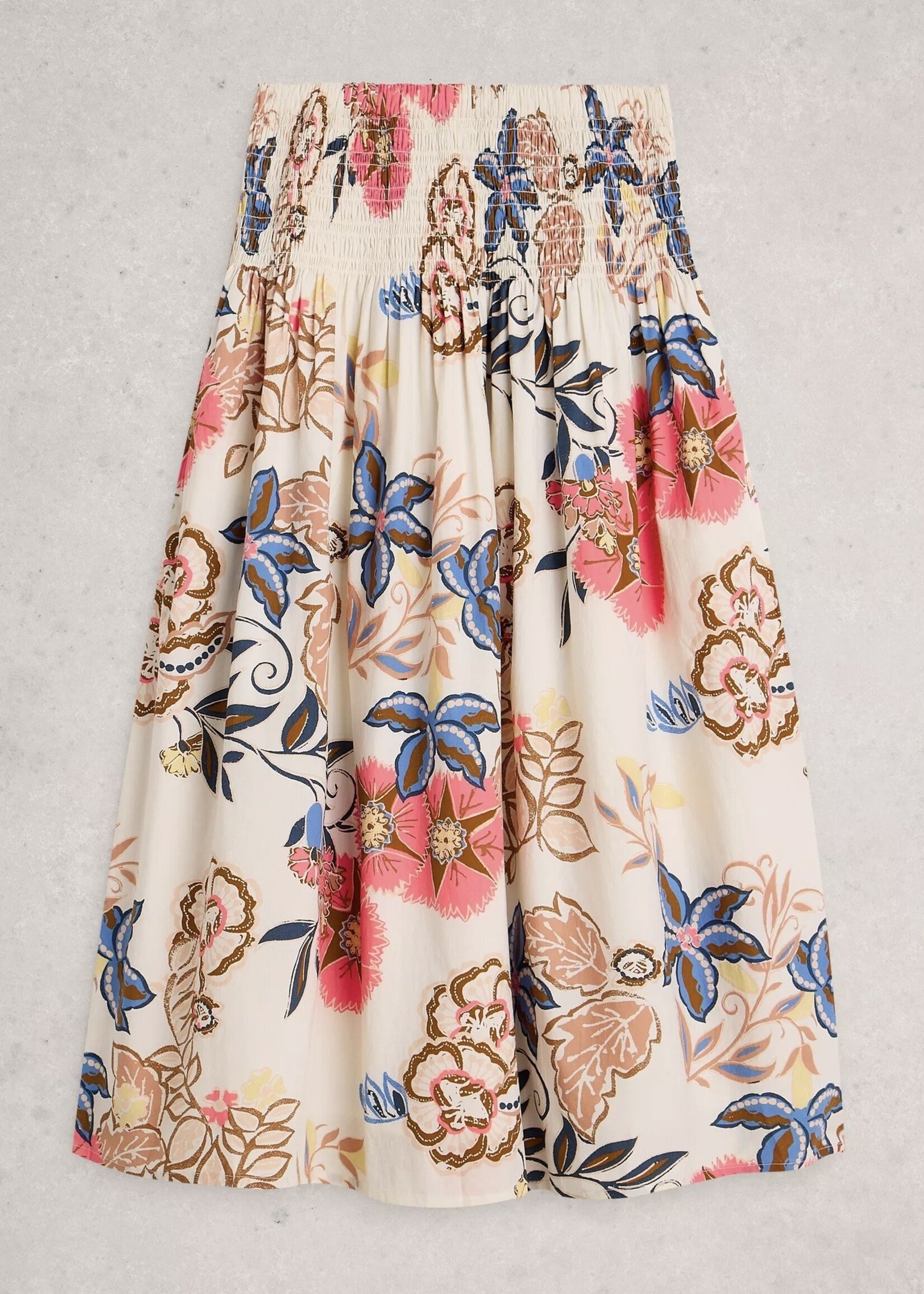 White Stuff Femme White Stuff - Suri Shirred Midi Skirt