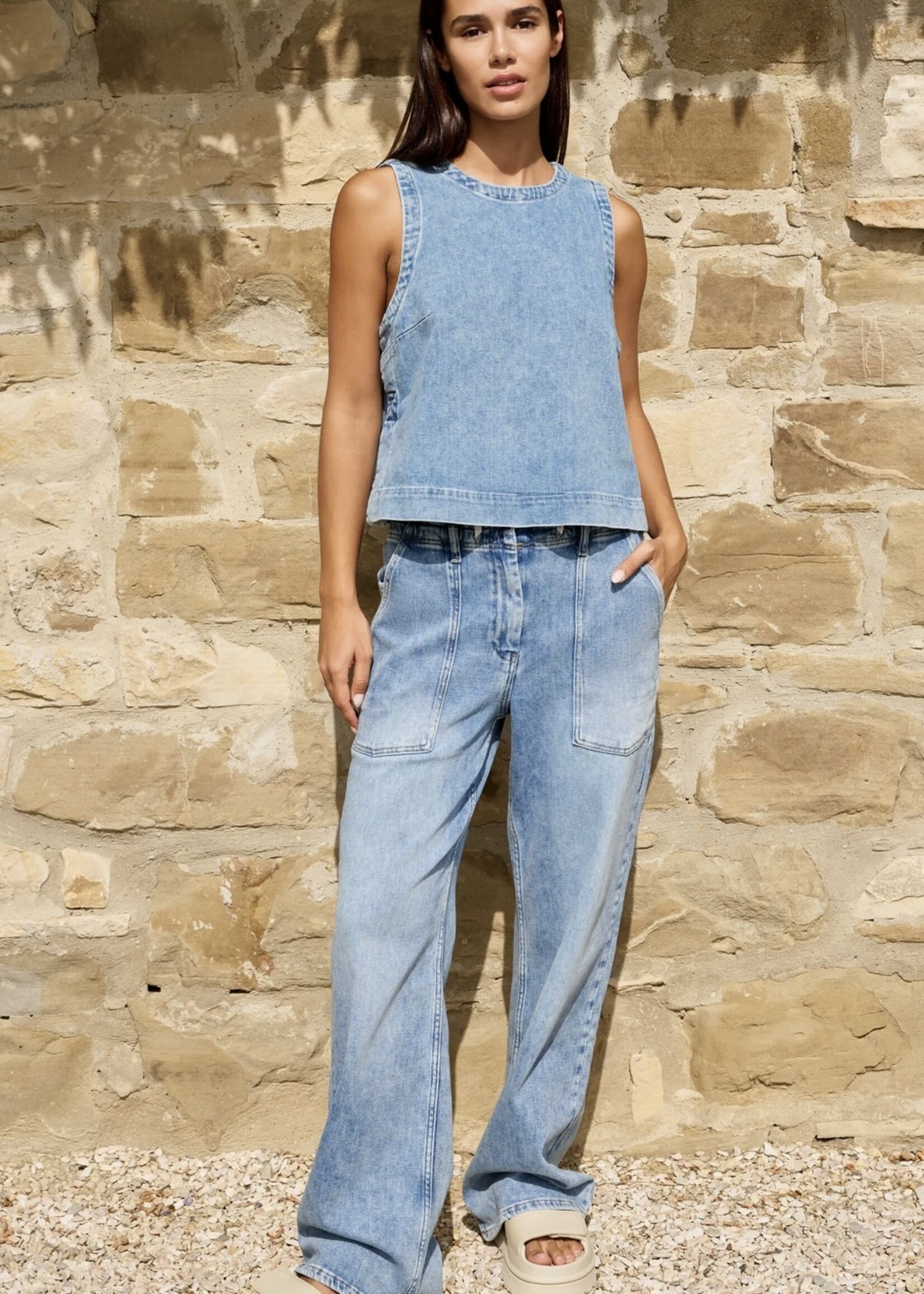 YAYA Yaya - Sleeveless Denim Top