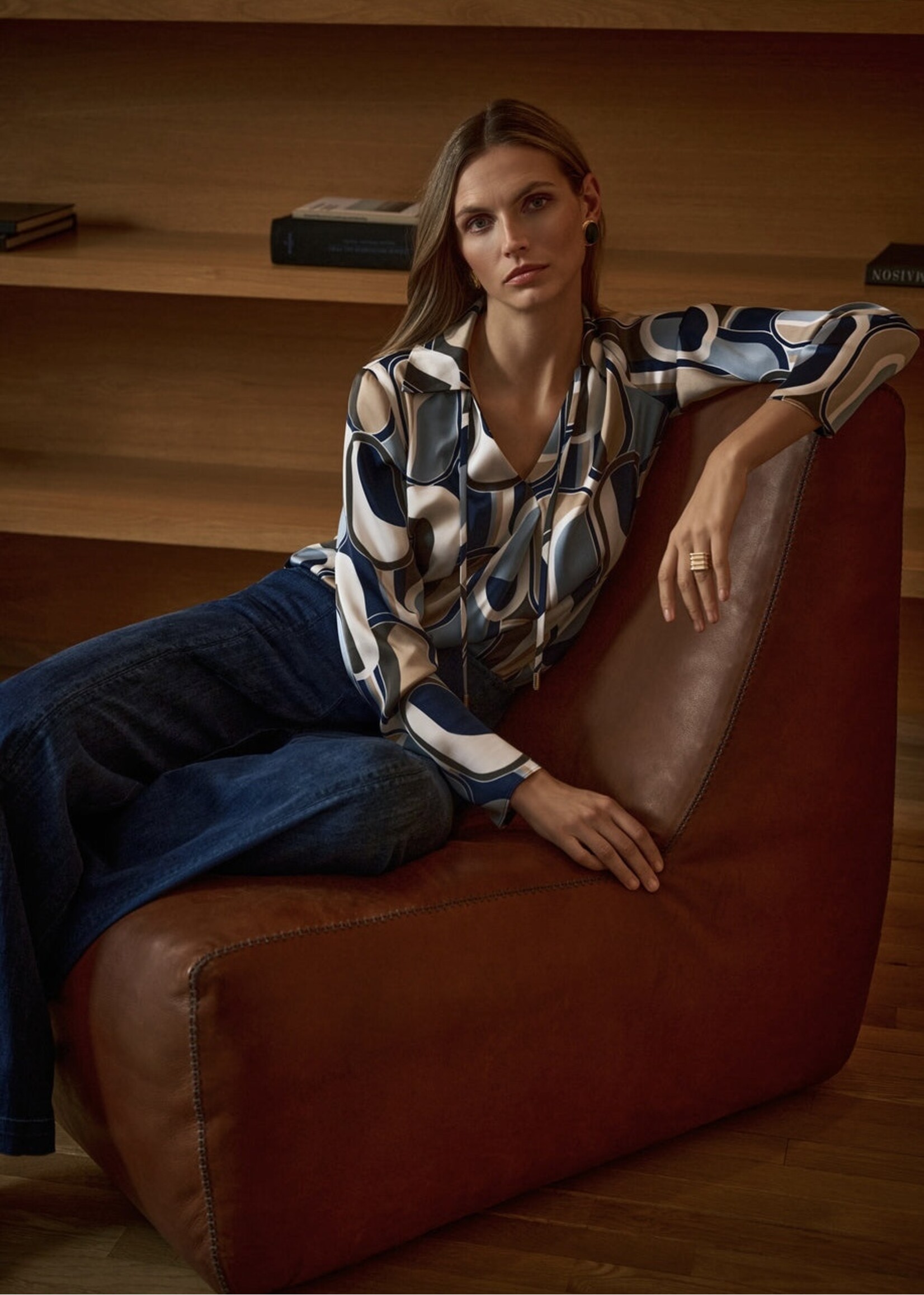 Joseph Ribkoff Joseph Ribkoff - 263071 Satin Geometric Blouse