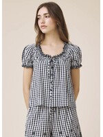Splendid Splendid - Gingham Puff Sleeve Top
