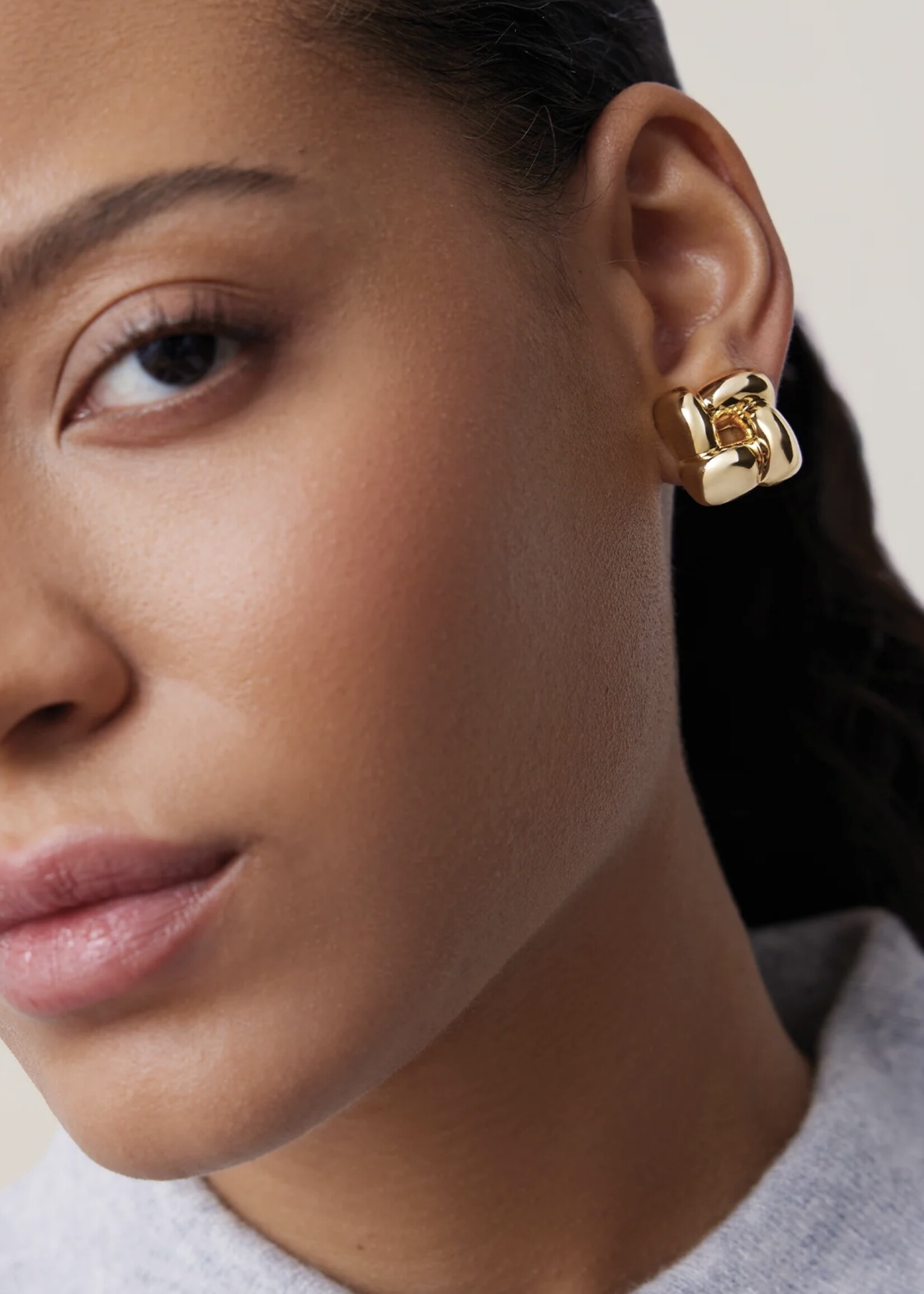 Jenny Bird Jenny Bird - Small Woven Square Earrings