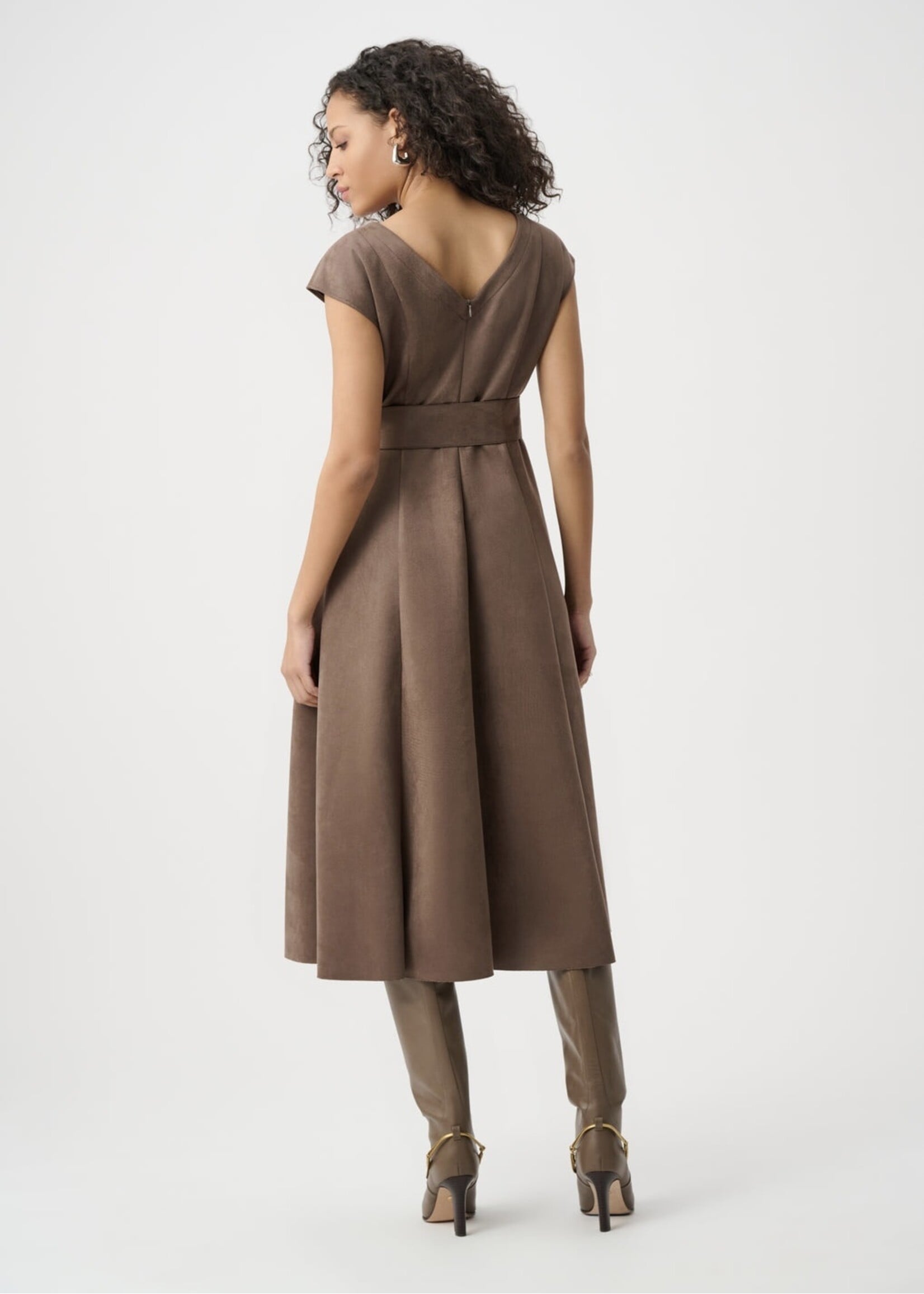Joseph Ribkoff Joseph Ribkoff - V-neck Belted Midi Dress Style 263105