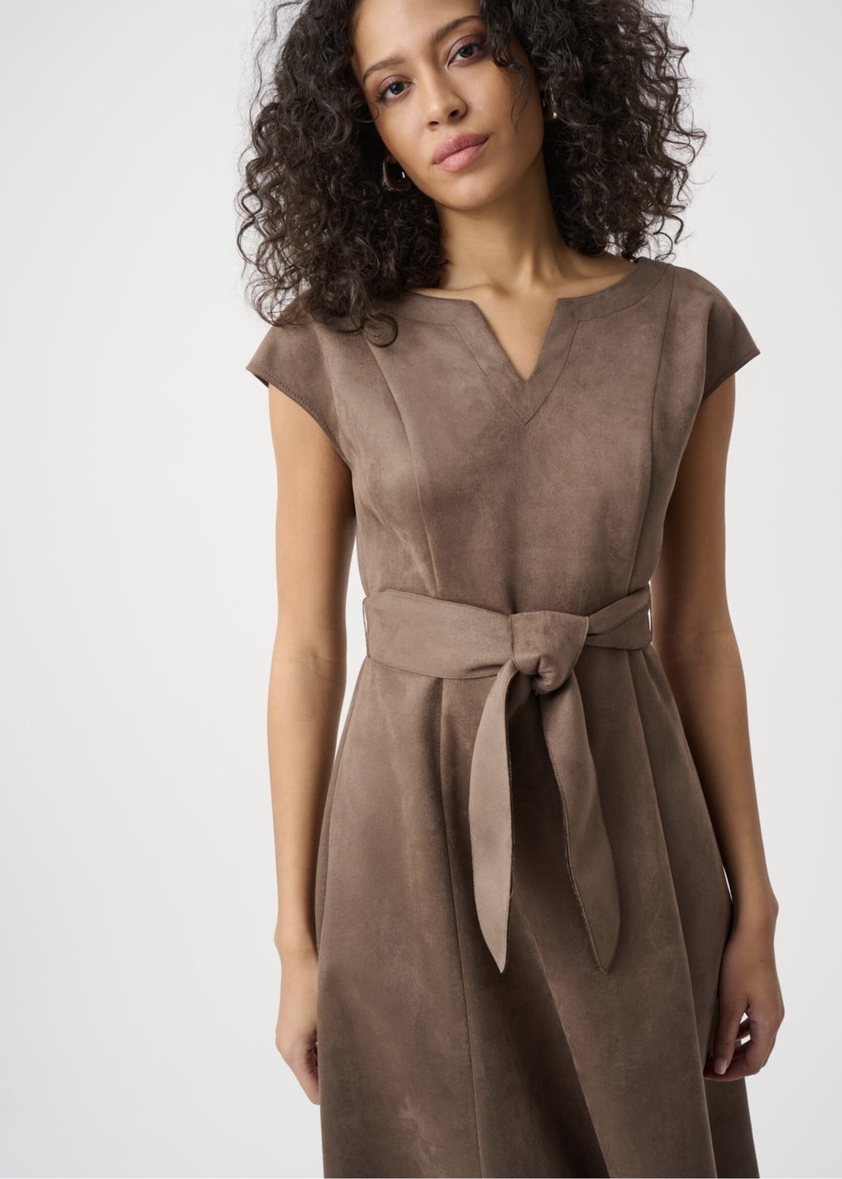 Joseph Ribkoff Joseph Ribkoff - V-neck Belted Midi Dress Style 263105