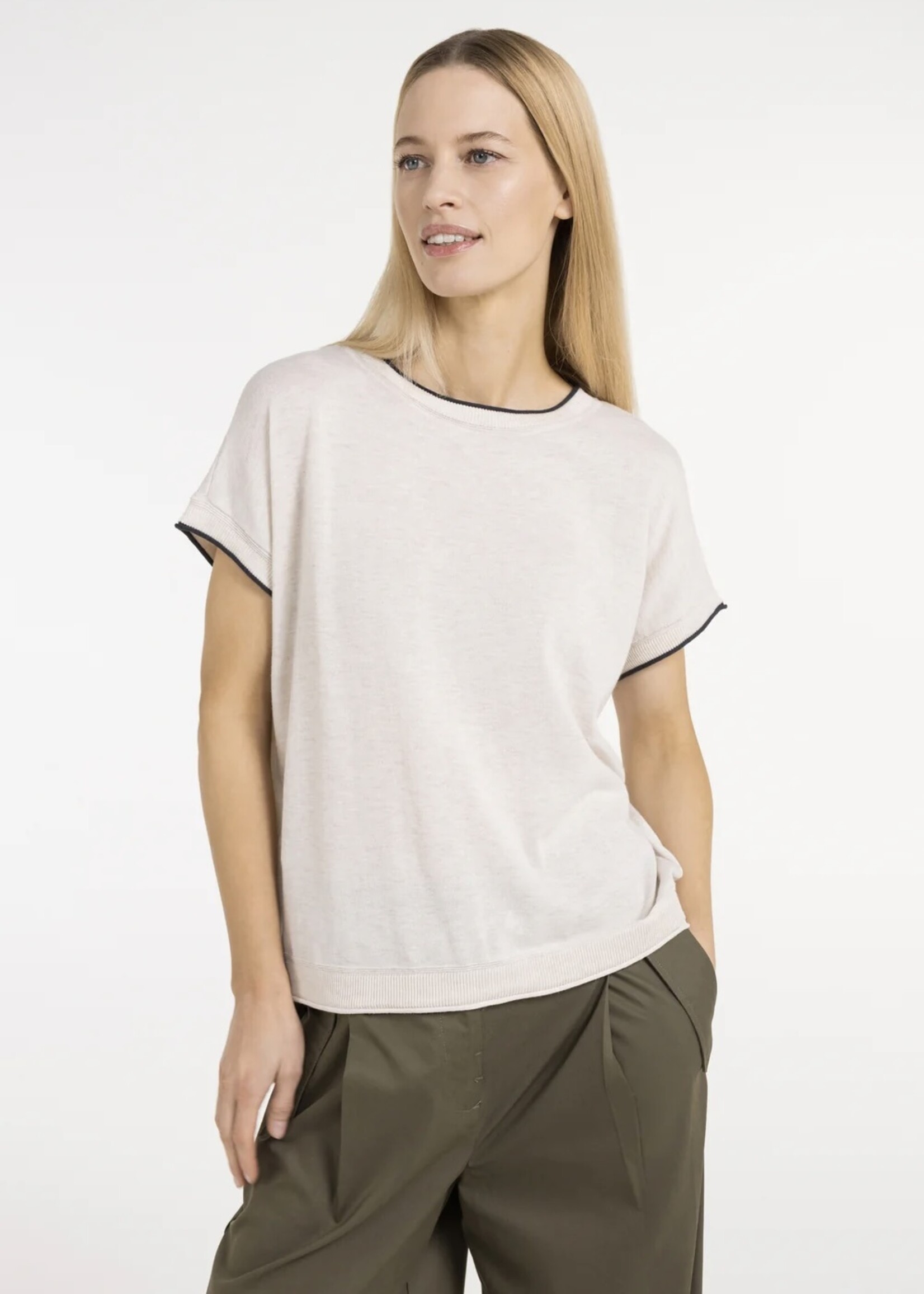 YAYA Yaya - Knitted Sweater with Rolled Edges