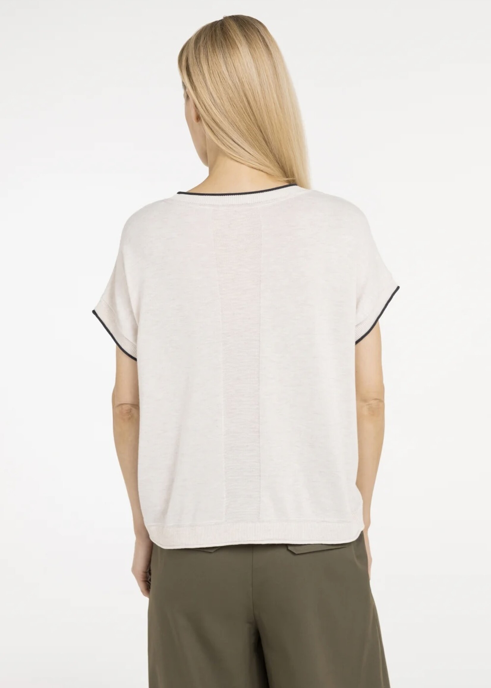 YAYA Yaya - Knitted Sweater with Rolled Edges