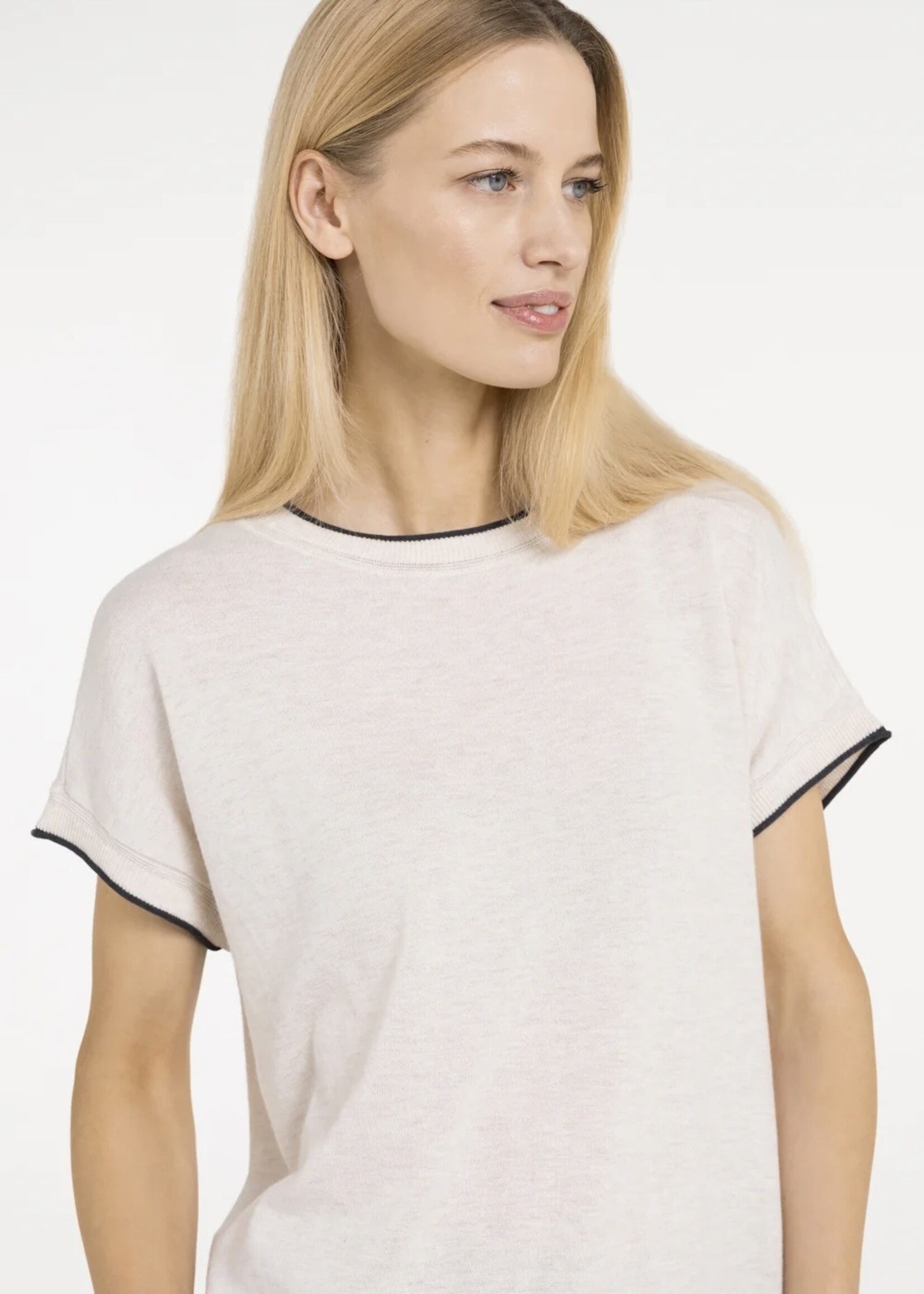YAYA Yaya - Knitted Sweater with Rolled Edges