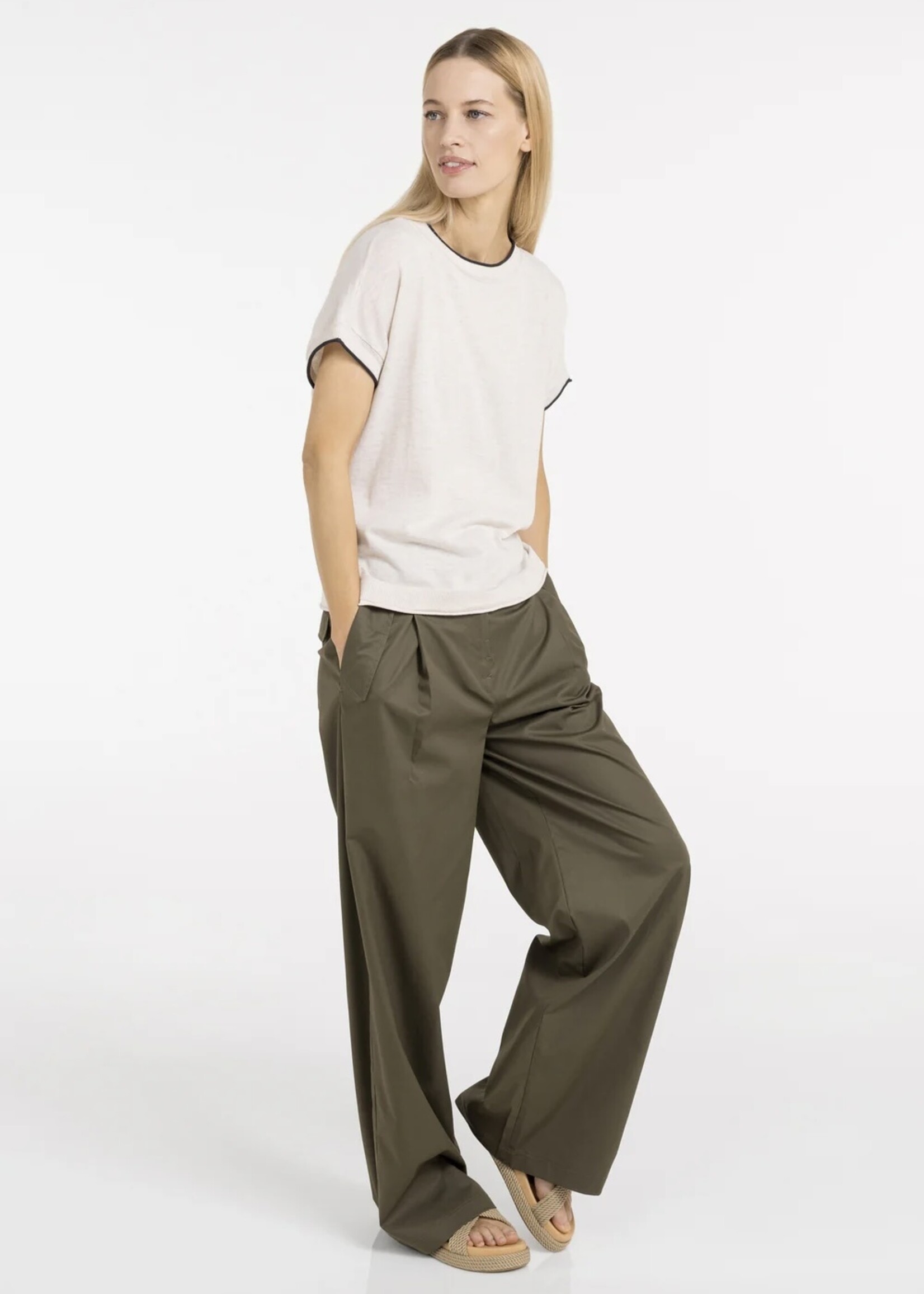 YAYA Yaya - Knitted Sweater with Rolled Edges