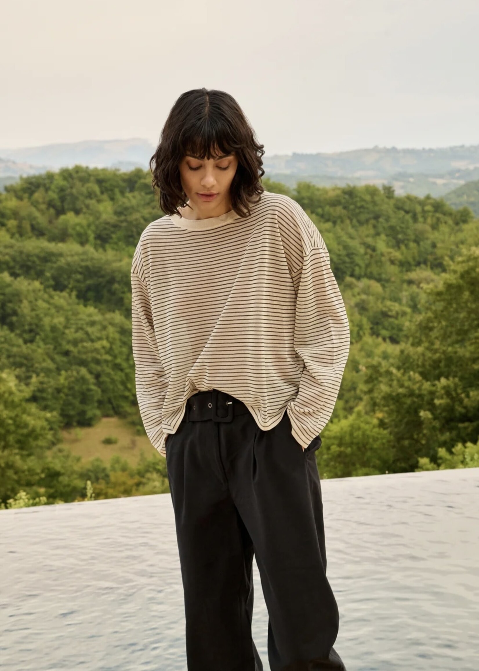 YAYA Yaya - Fine Knitted Stripe Sweater