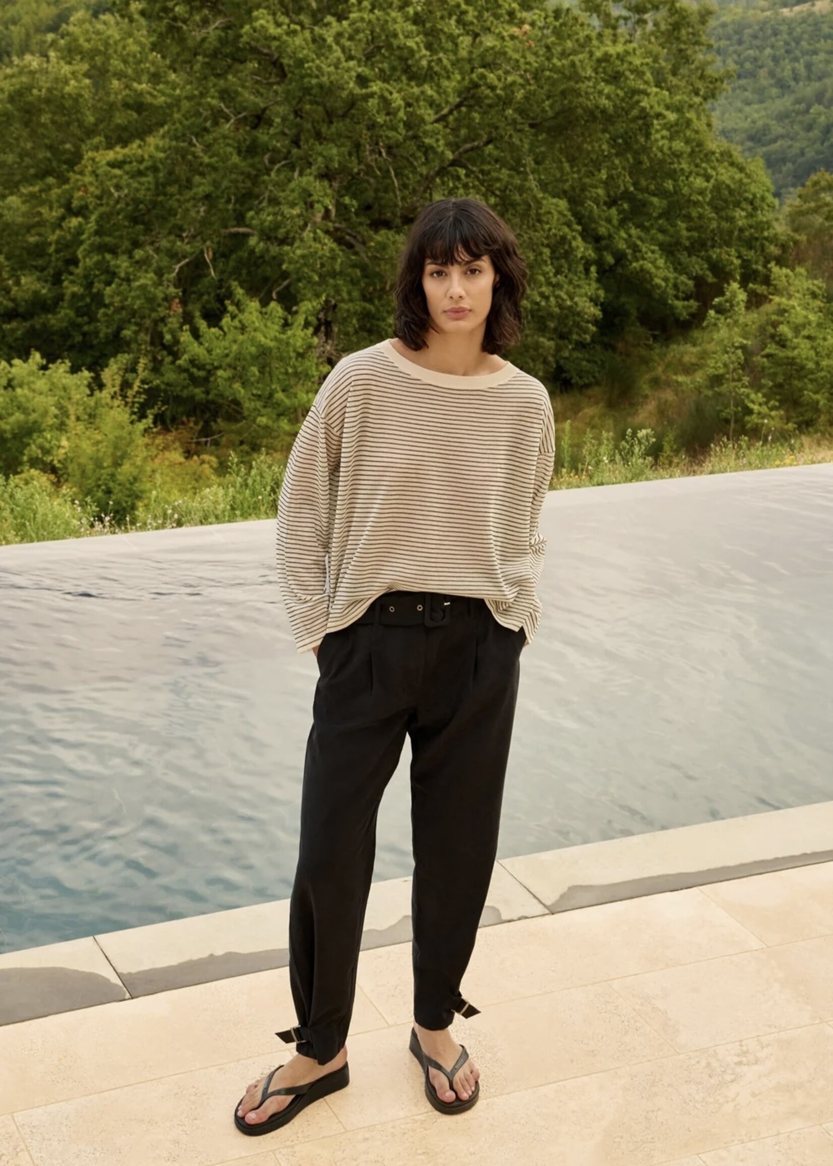 YAYA Yaya - Fine Knitted Stripe Sweater